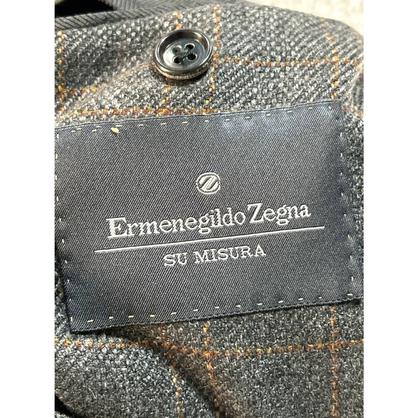 Ermenegildo Zegna Ermenegildo Zegna Blazer Sports Coat Mens 42 Gray Wool Cashmere 2 Piece Tweed Double-Vented Notch Lapel Plaid Regular Single-Breasted Two-Button Size 42R - 3 Thumbnail