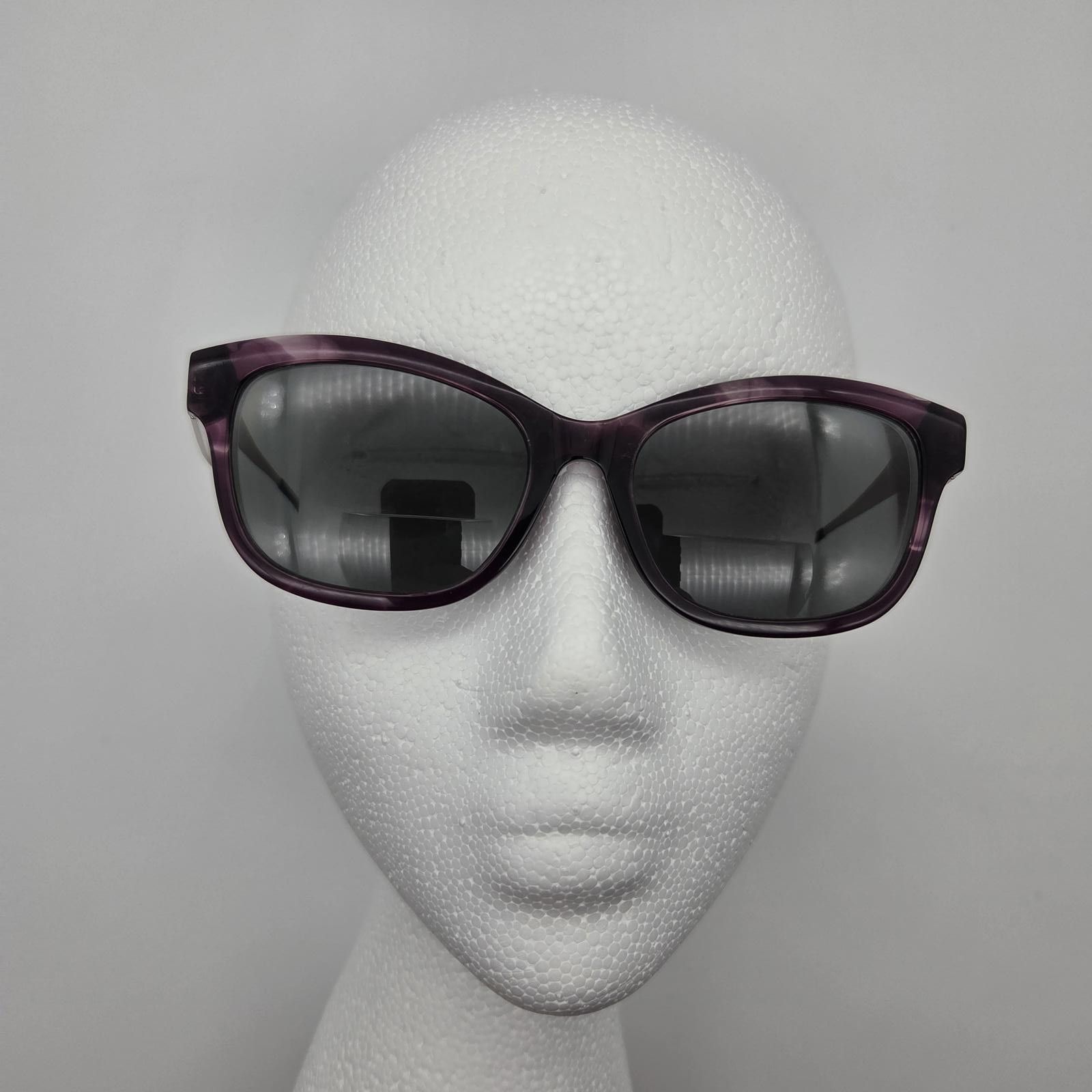 Designer Anne Klein AK7048 Sunglasses FRAMES ONLY 55-17-140 Plum Horn Size ONE SIZE - 3 Thumbnail
