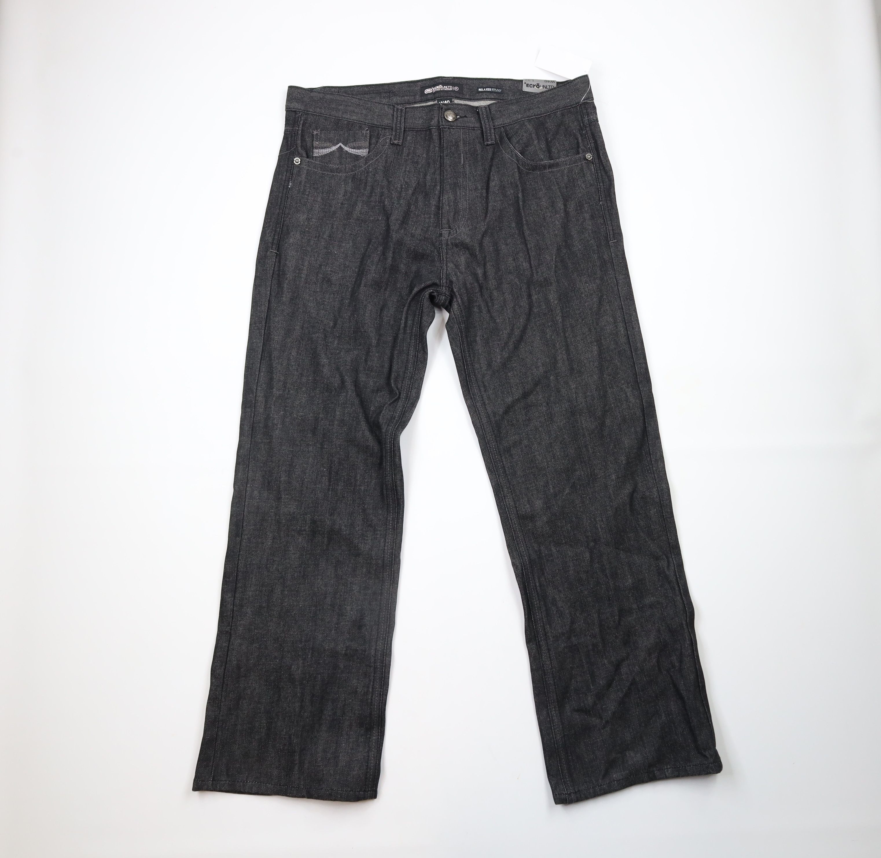 Ecko Unltd. × Vintage Deadstock Vintage Y2K Ecko Baggy Wide Leg Denim Jeans Black Size US 40 / EU 56 - 1 Thumbnail