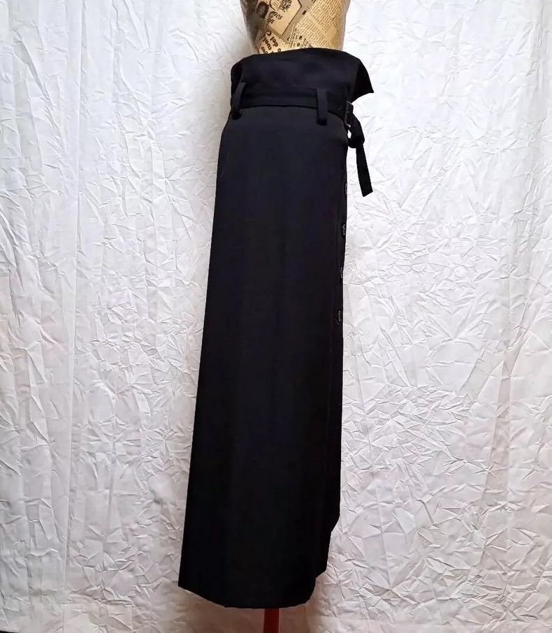 Y's Y's size 1 Dark Temperament Wool Asymmetric Weight Belt Dis Size 23" - 5 Thumbnail