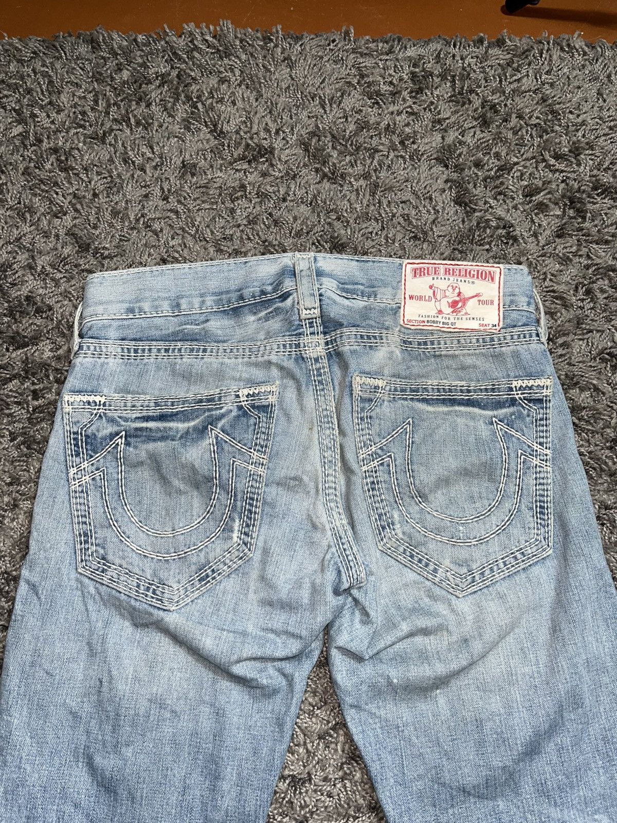 True Religion Y2K True Religion Distressed Blue Jeans 29 Size US 29 - 3 Thumbnail