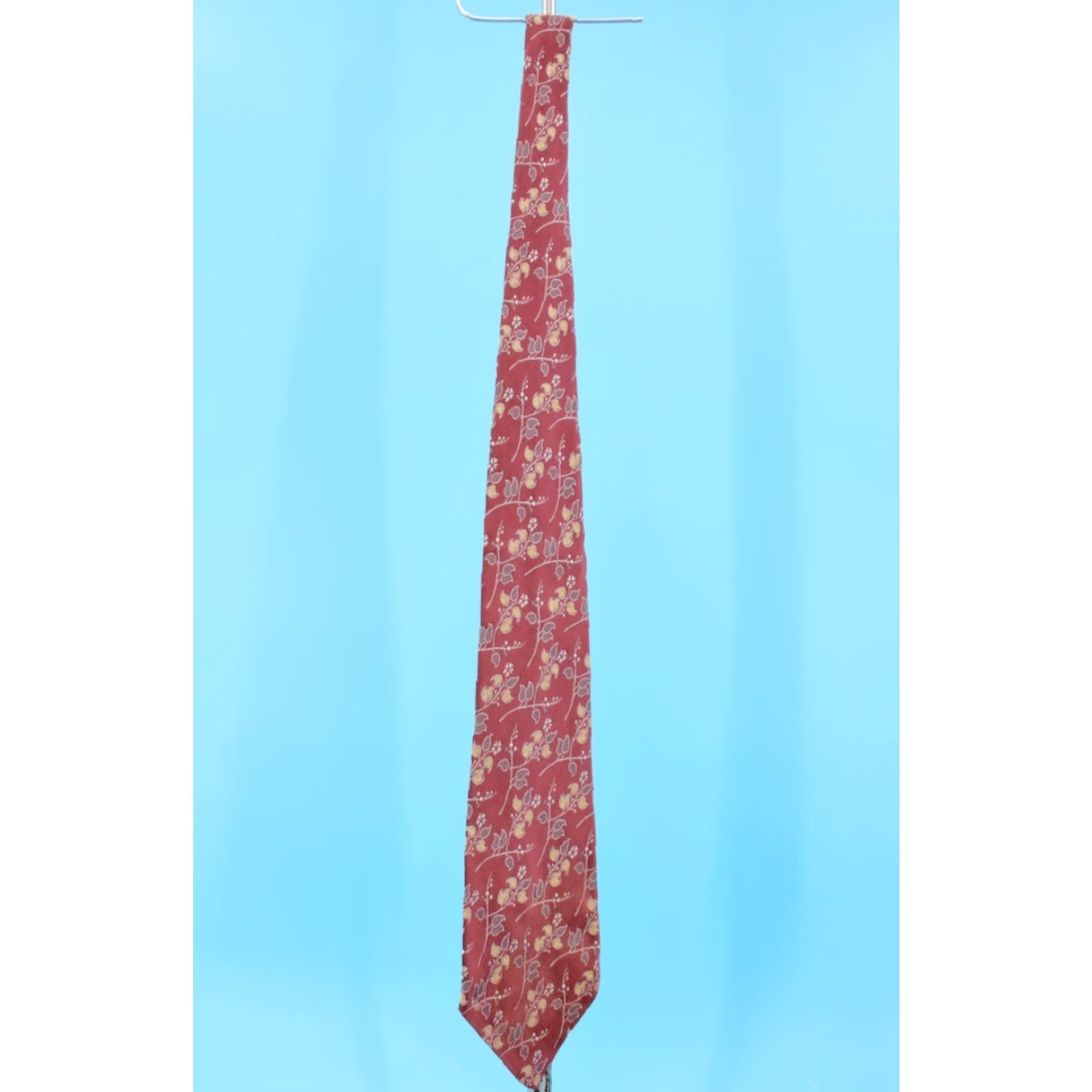 Vintage VTG 1940s Brown Leaf Pattern Embroidered Necktie Towncraft Tie Men Size ONE SIZE - 4 Thumbnail