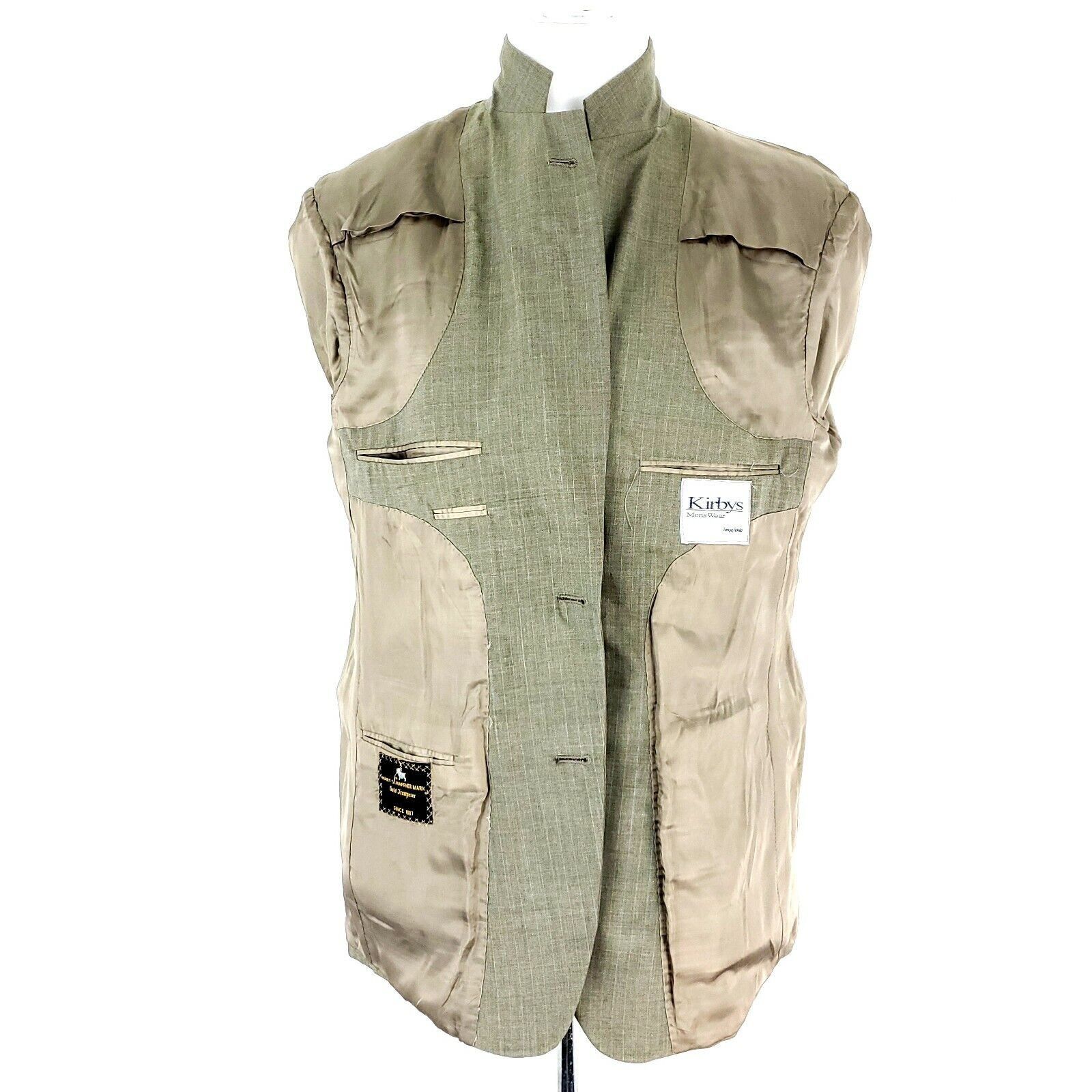Hart Schaffner Marx Hart Schaffner Marx Gold Trumpeter Wool 2 Button Blazer 40R Size 40R - 10 Thumbnail