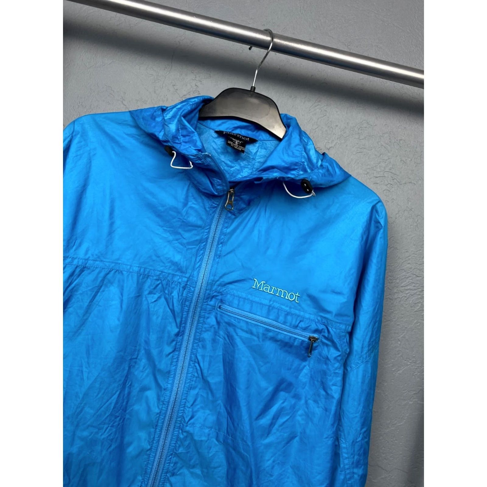 Marmot Marmot Windbreaker Jacket Womens L Blue Vintage Size L / US 10 / IT 46 - 2 Thumbnail