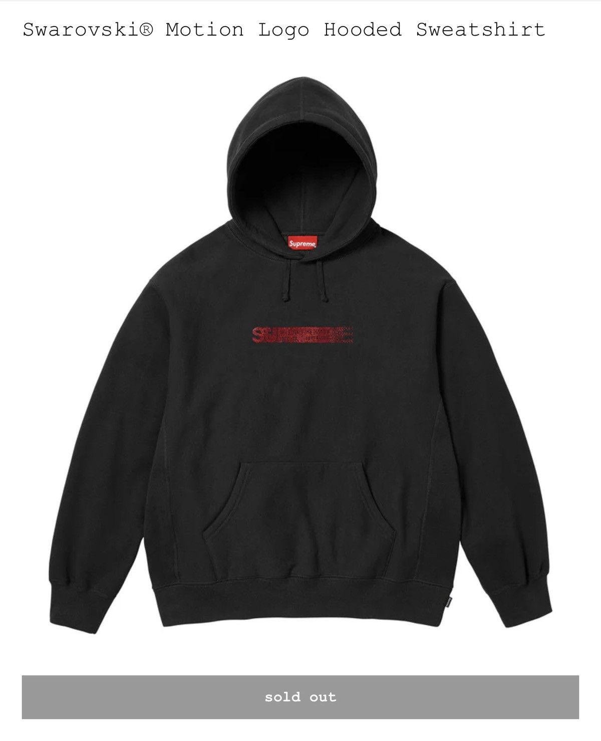 ☆最終セール中☆新品 Motion Logo Hooded Sweatshirt Supreme シュプリーム 2023SS Motion Logo Hooded Sweatshirt