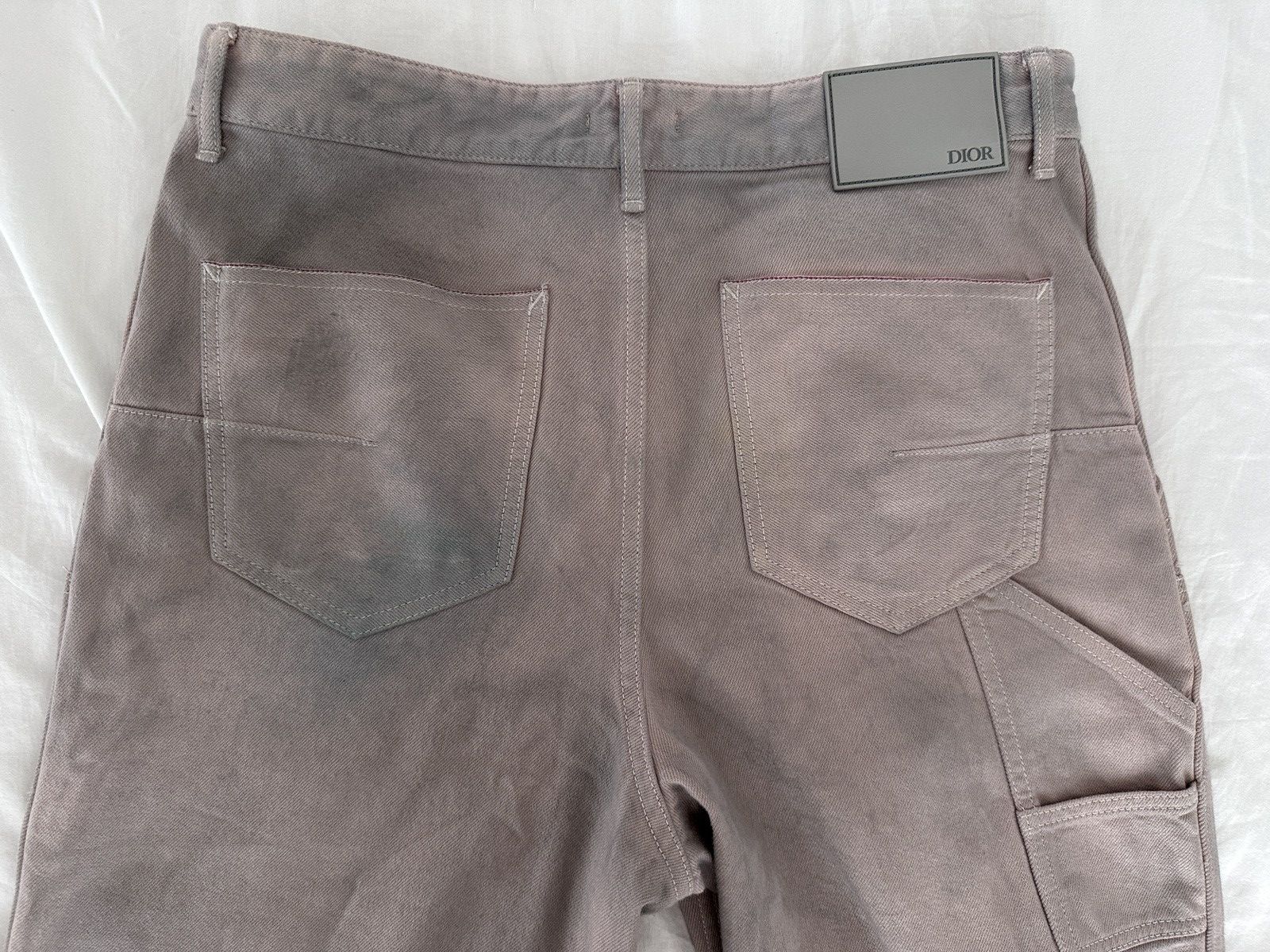 Dior × Kim Jones Christian Dior by Kim Jones lilac work cargo denim jeans Size US 30 / EU 46 - 2 Thumbnail