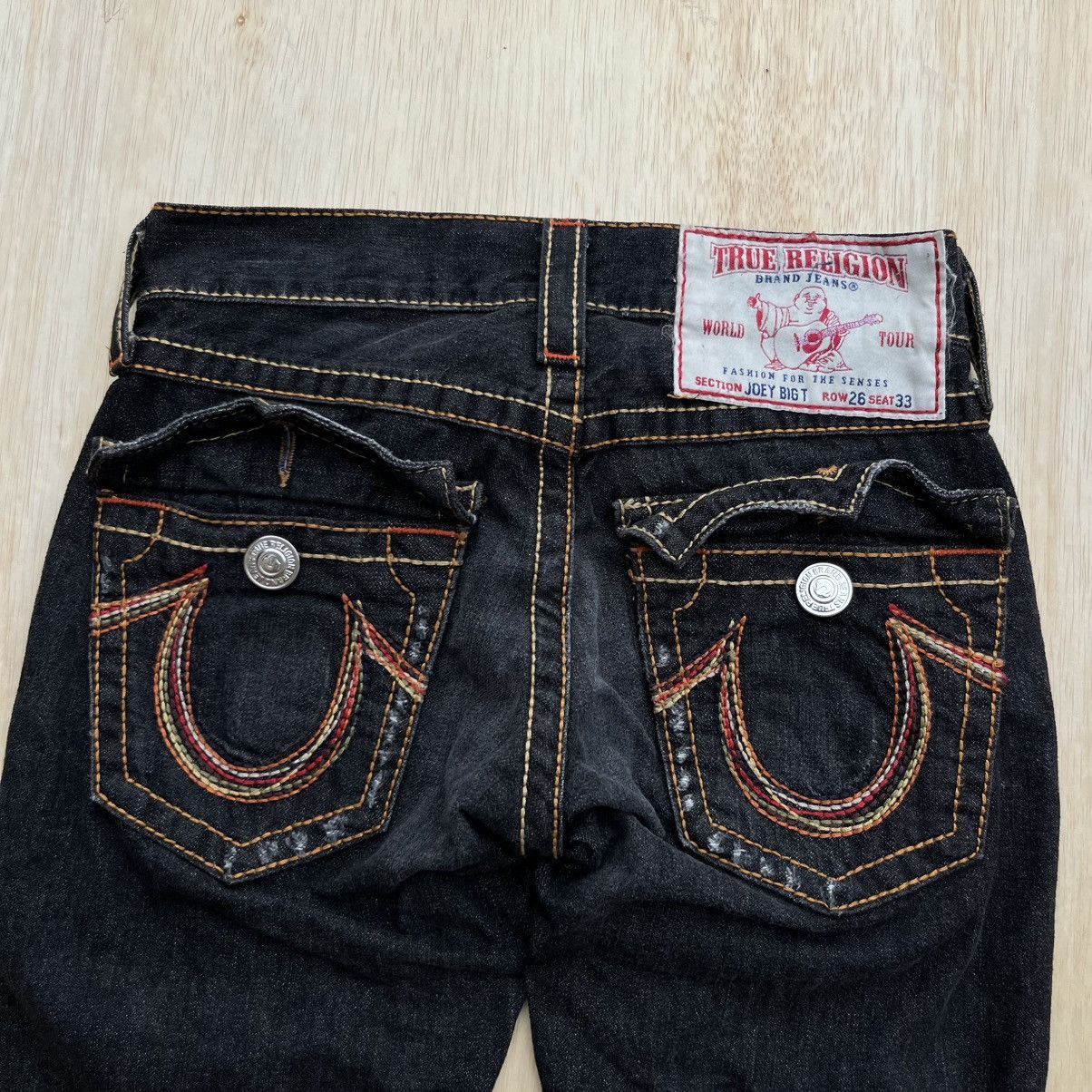 True Religion TRUE RELIGION WASHED JEANS DISTRESSED FLARE DENIM Size 26" / US 2 / IT 38 - 2 Thumbnail