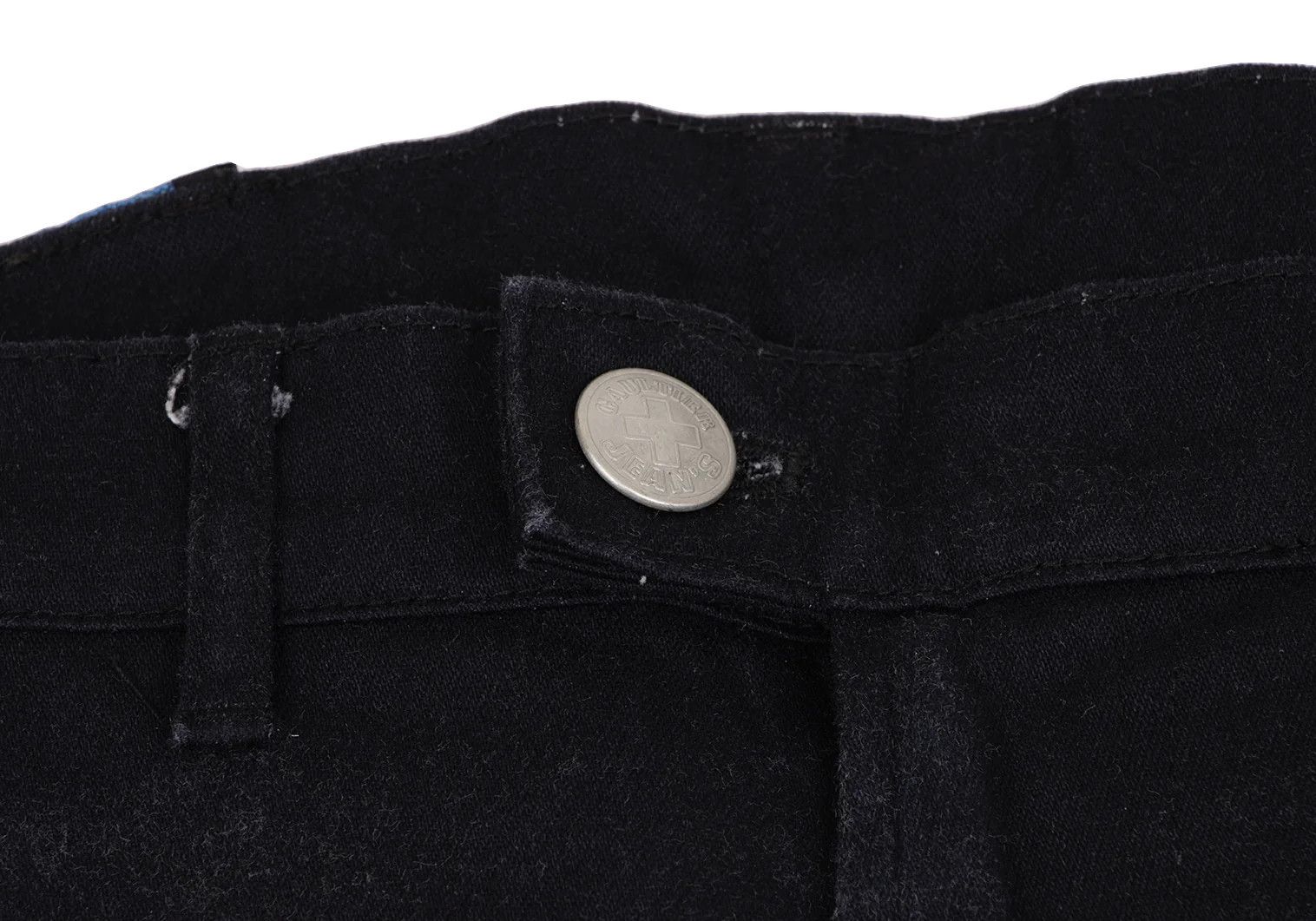 Jean Paul Gaultier Biker Pants with Transfer Design in Navy Yellow Size US 32 / EU 48 - 6 Thumbnail