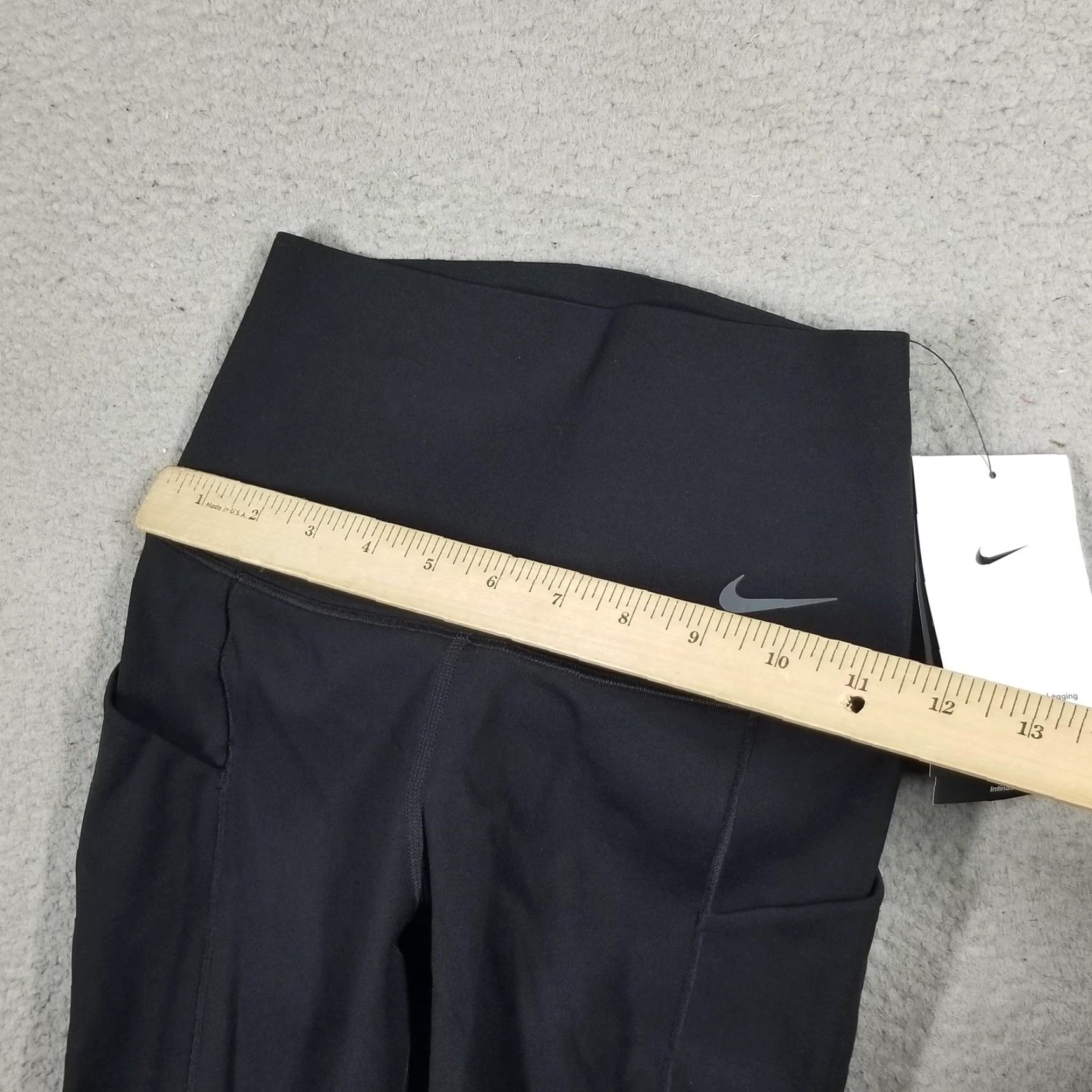 Nike Nike Universa Dri-FIT Training Shorts Women XS Black High Waist Pockets Biker Running & Gym Size 26" / US 2 / IT 38 - 3 Thumbnail
