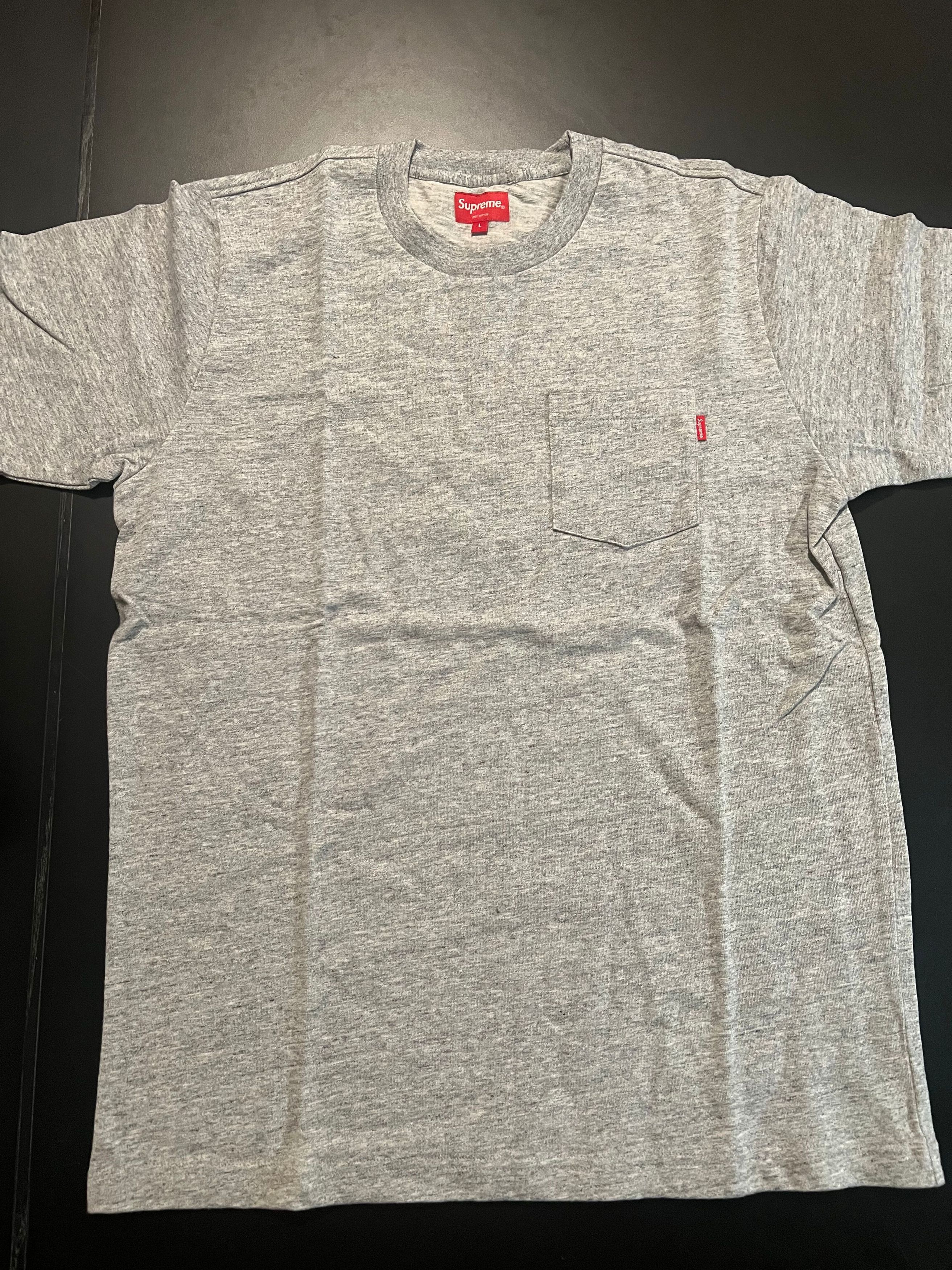 Supreme Grey Pocket T-Shirt Large Gray
