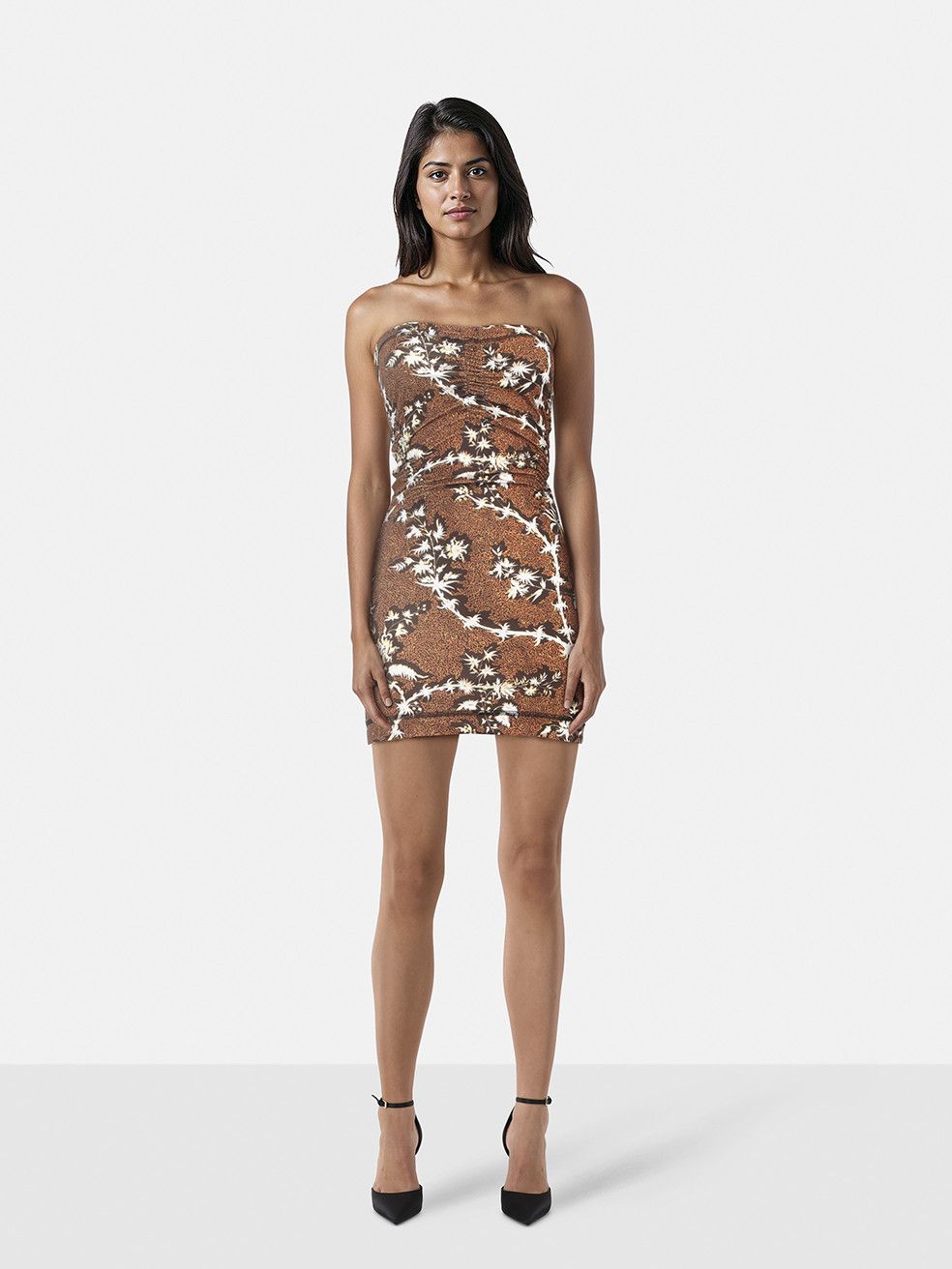 KNWLS Thorny Brown Bodycon Mini Skinn Dress Size S / US 4 / IT 40 - 1 Thumbnail