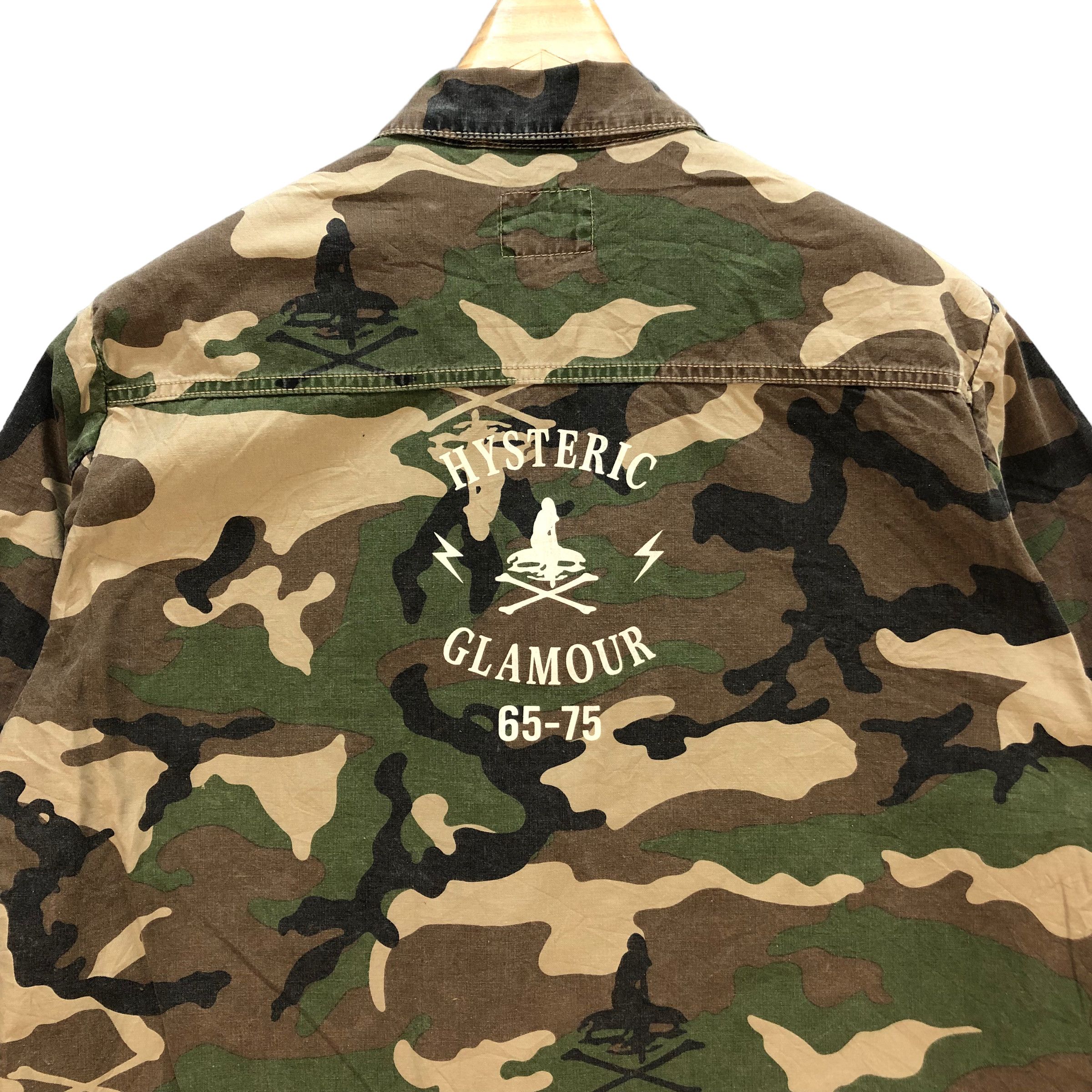 Hysteric Glamour HYSTERIC GLAMOUR BAG BIG LOGO CAMO FIELD JACKET #7340-130 Size US L / EU 52-54 / 3 - 11 Thumbnail