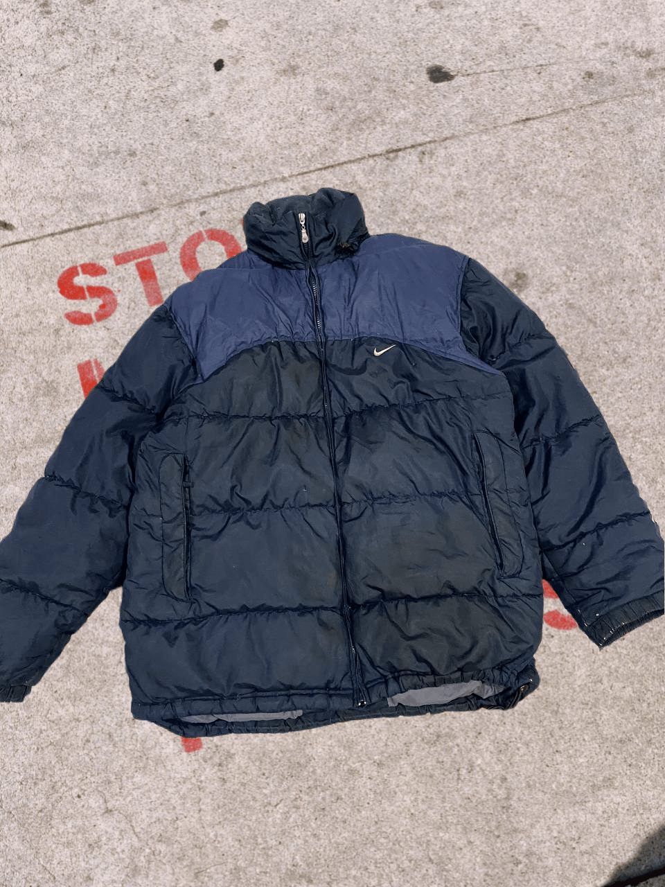 Nike Nike Vintage Retro Small Swoosh Logo Puffer Jacket Size US XL / EU 56 / 4 - 1 Thumbnail
