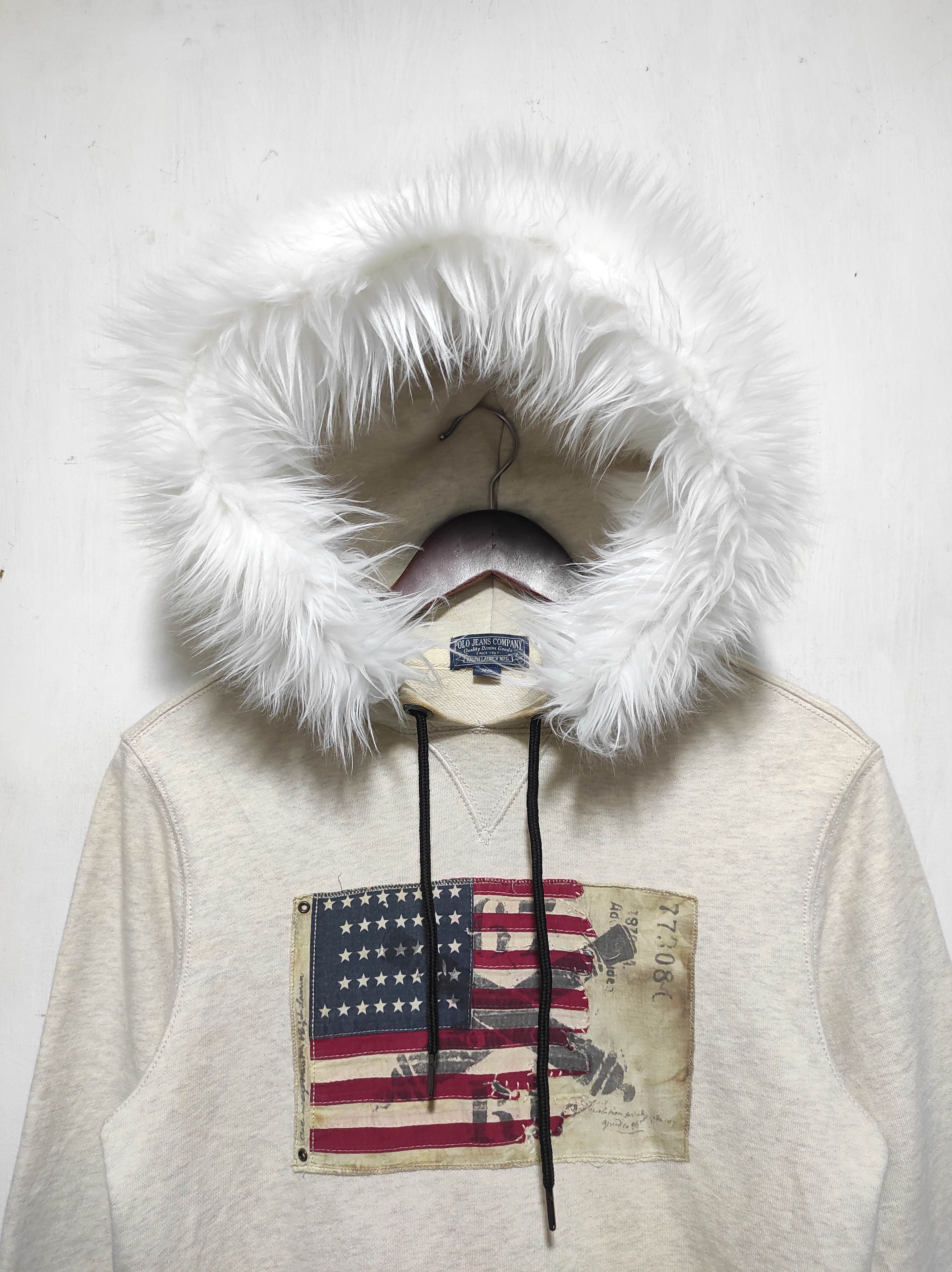 If Six Was Nine Polo Jeans Company USA flag Zip Fur Hoodie i6w9 LBG style Size US XS / EU 42 / 0 - 3 Thumbnail