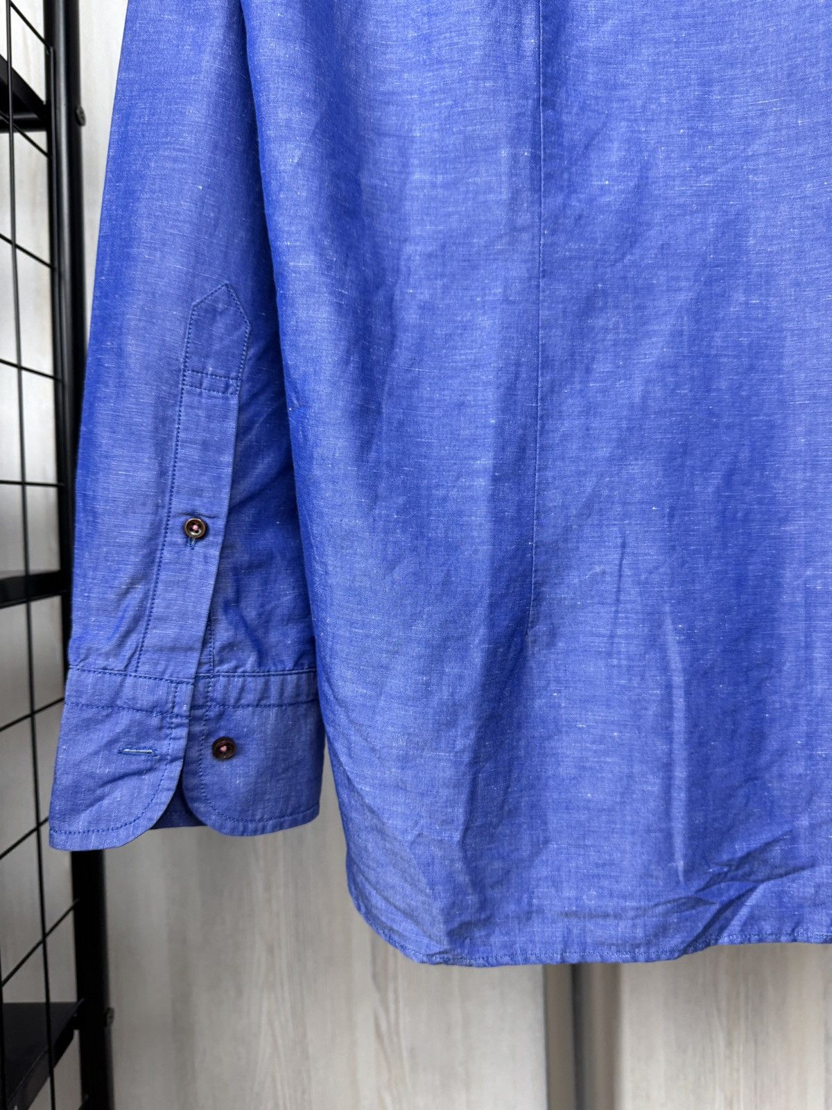 Other Recency of Mine Linen Cotton blue half button shirt Size US M / EU 48-50 / 2 - 14 Thumbnail