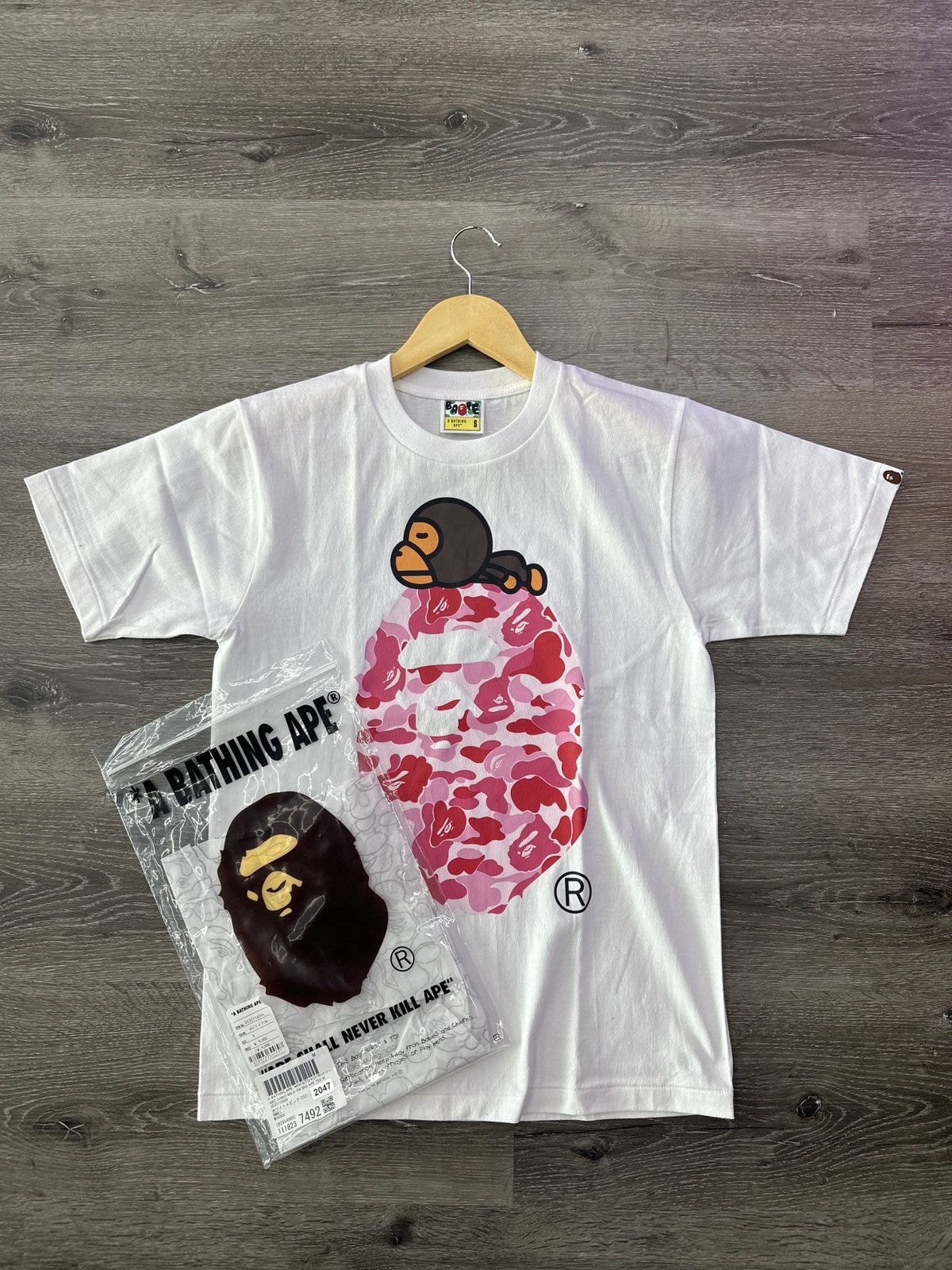 Bape BAPE ABC CAMO “Milo On Big Ape” Tee | Grailed