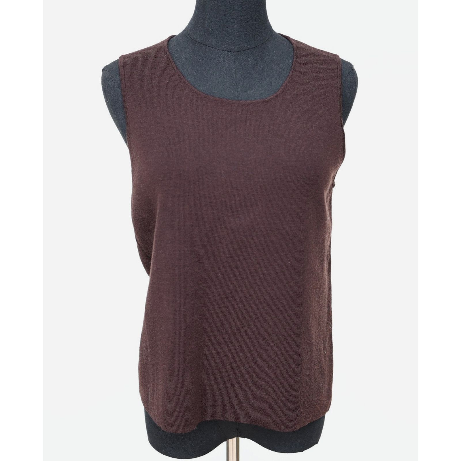 Eileen Fisher EILEEN FISHER Brown Wool Knit Petite Camisole Tank Top Sz PP Size XXS / US 00 / IT 34 - 1 Thumbnail