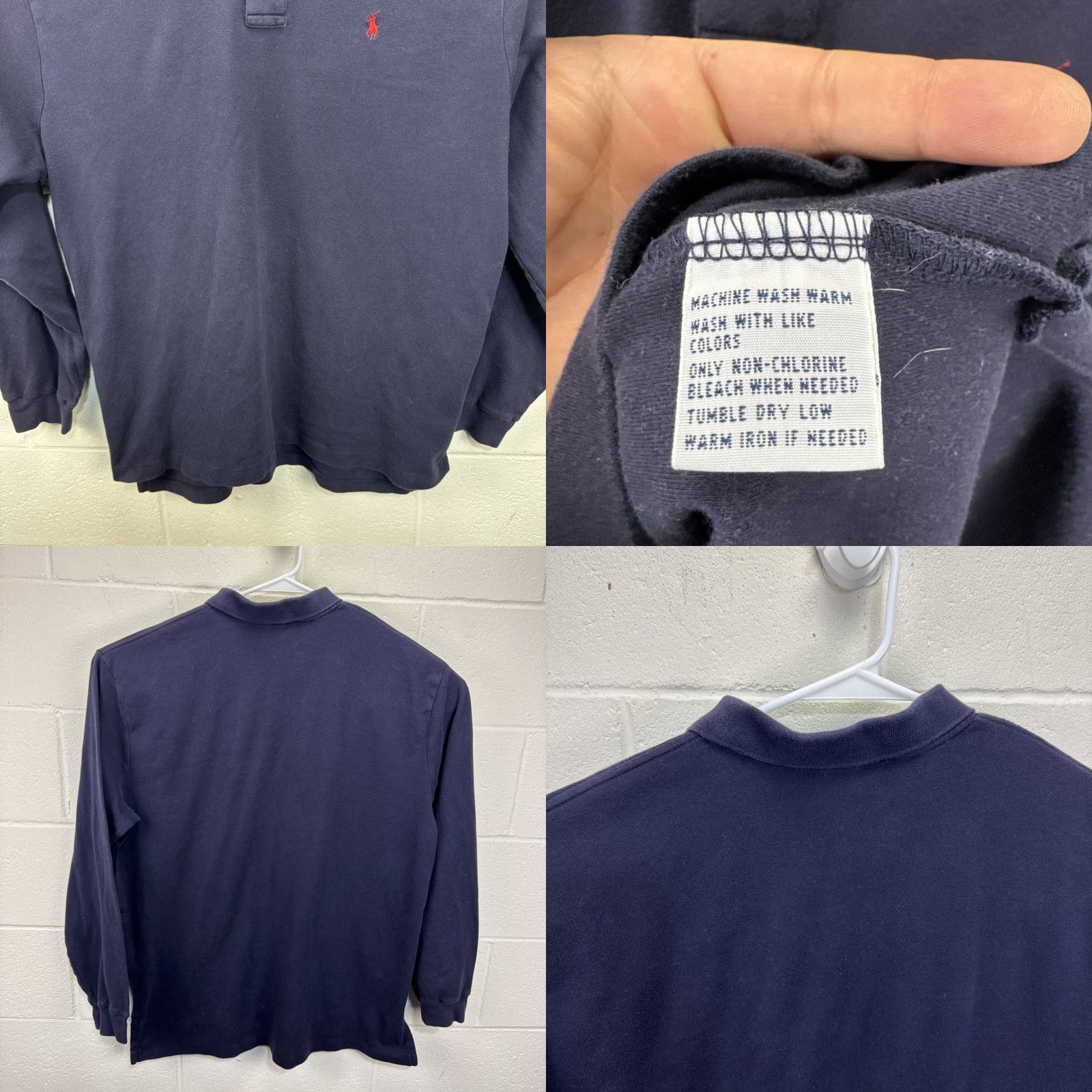 Polo Ralph Lauren Polo Ralph Lauren Polo Shirt Mens 2XL Navy Blue Logo Embroidered Classic Preppy Long Sleeve Size US XXL / EU 58 / 5 - 8 Thumbnail