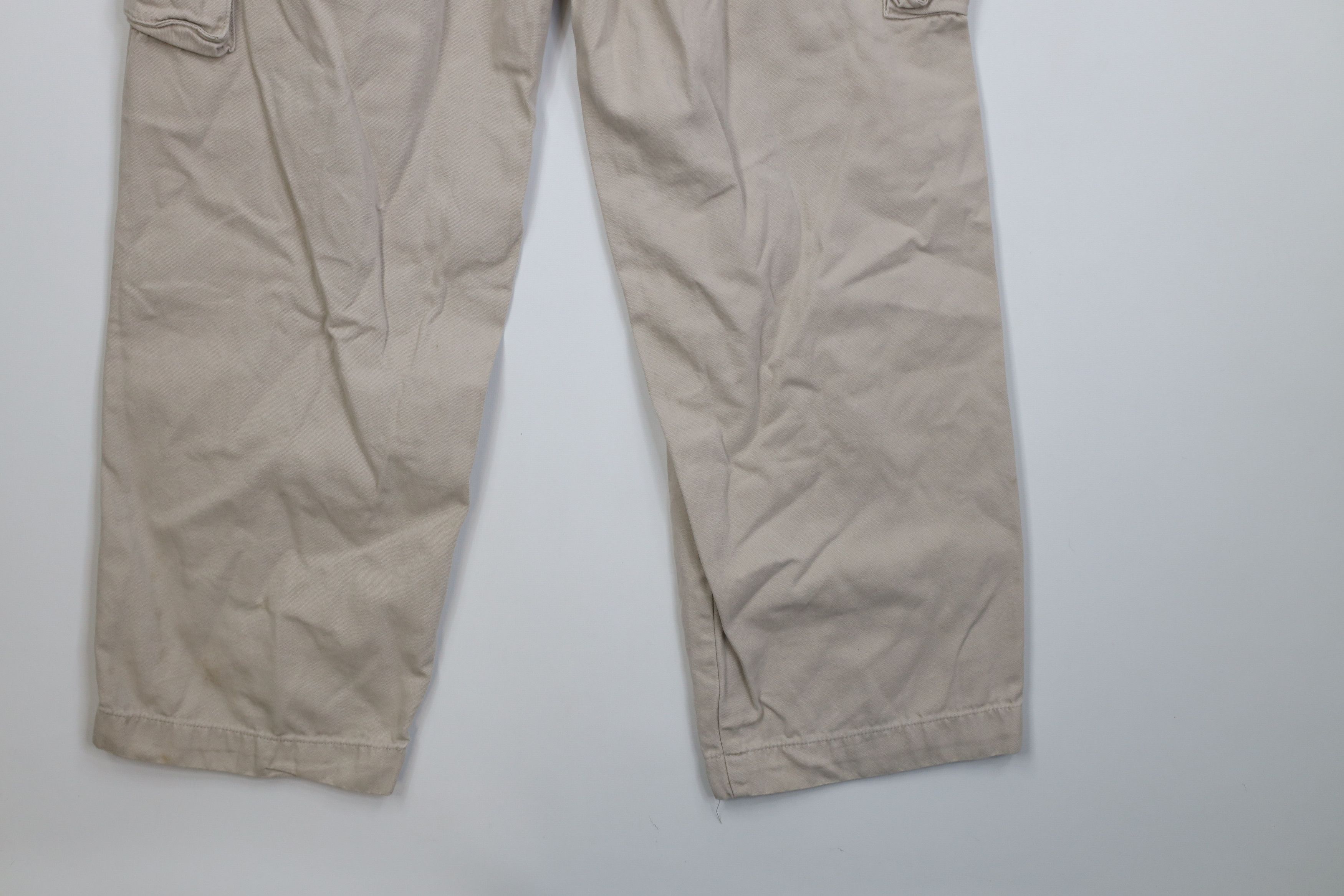 Gap Vintage Y2K 2001 Gap Canvas Wide Leg Cargo Pants Stone Size US 30 / EU 46 - 14 Thumbnail