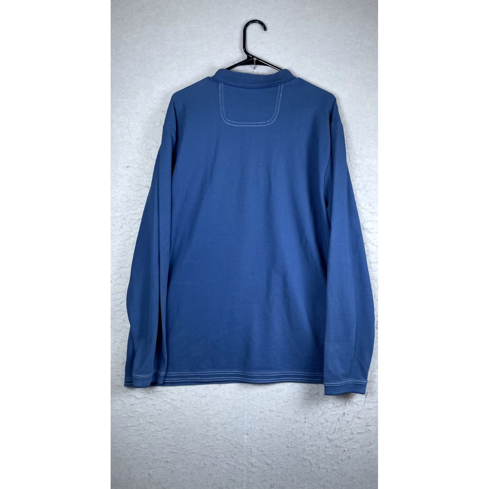 Tommy Bahama Tommy Bahama Polo Shirt Mens 2XL Blue Supima Long Sleeve Marlin Logo Casual Size US XXL / EU 58 / 5 - 6 Thumbnail