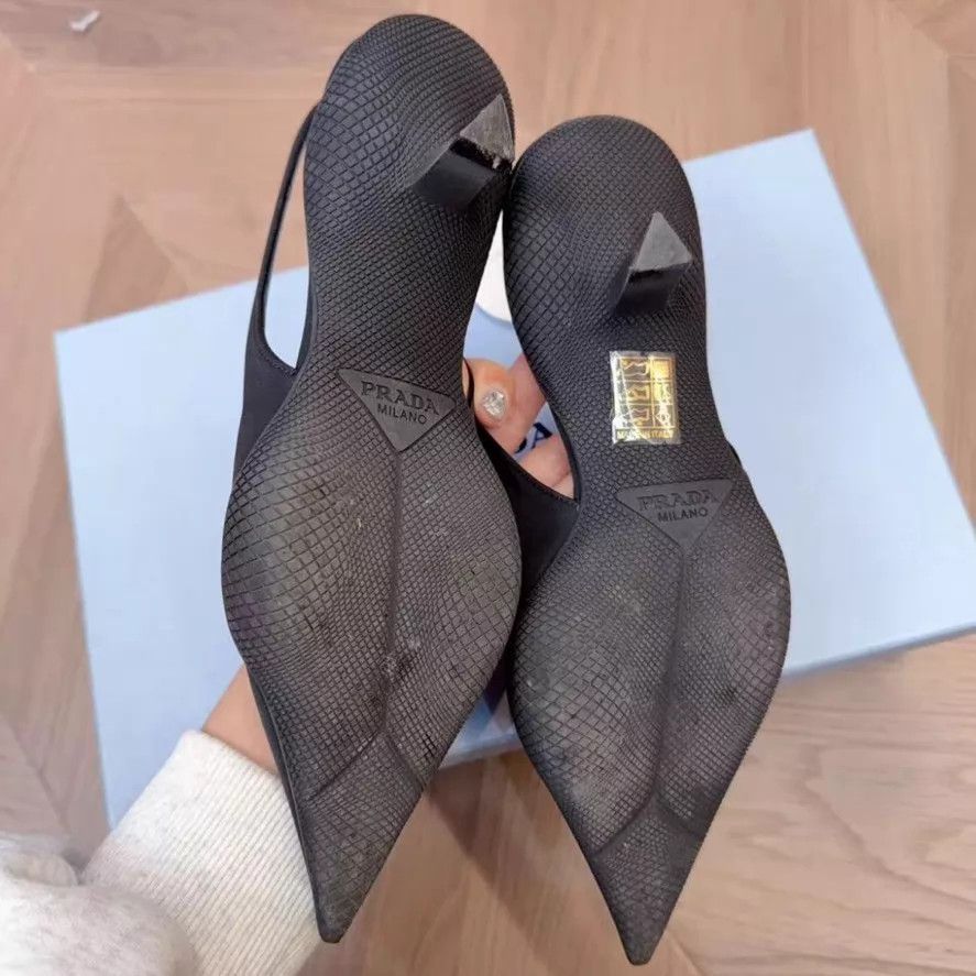 Prada Prada Cat Heel Pointed Toe Pumps Size 35 Size US 4.5 / IT 34.5 - 2 Thumbnail