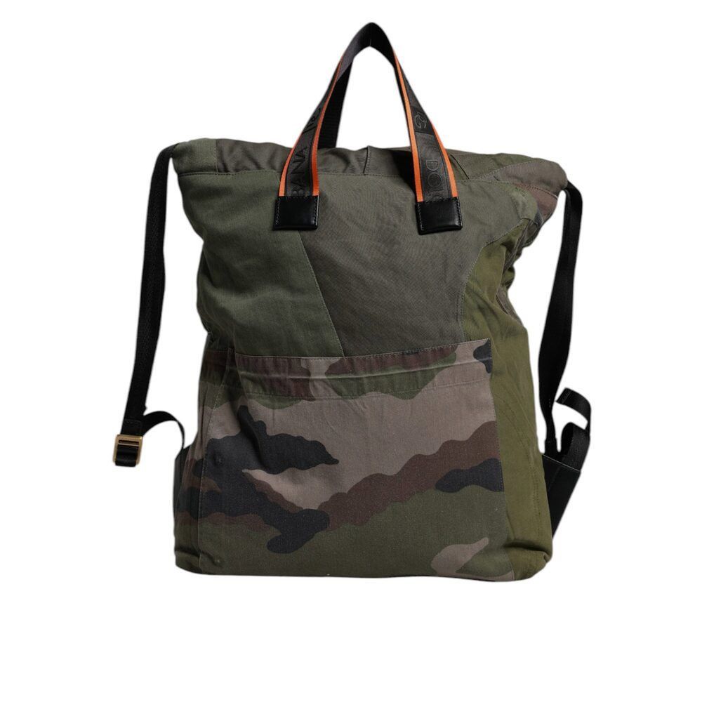 Dolce & Gabbana Dolce & Gabbana Military Green Patchwork Rucksack Backpack B Size ONE SIZE - 4 Thumbnail