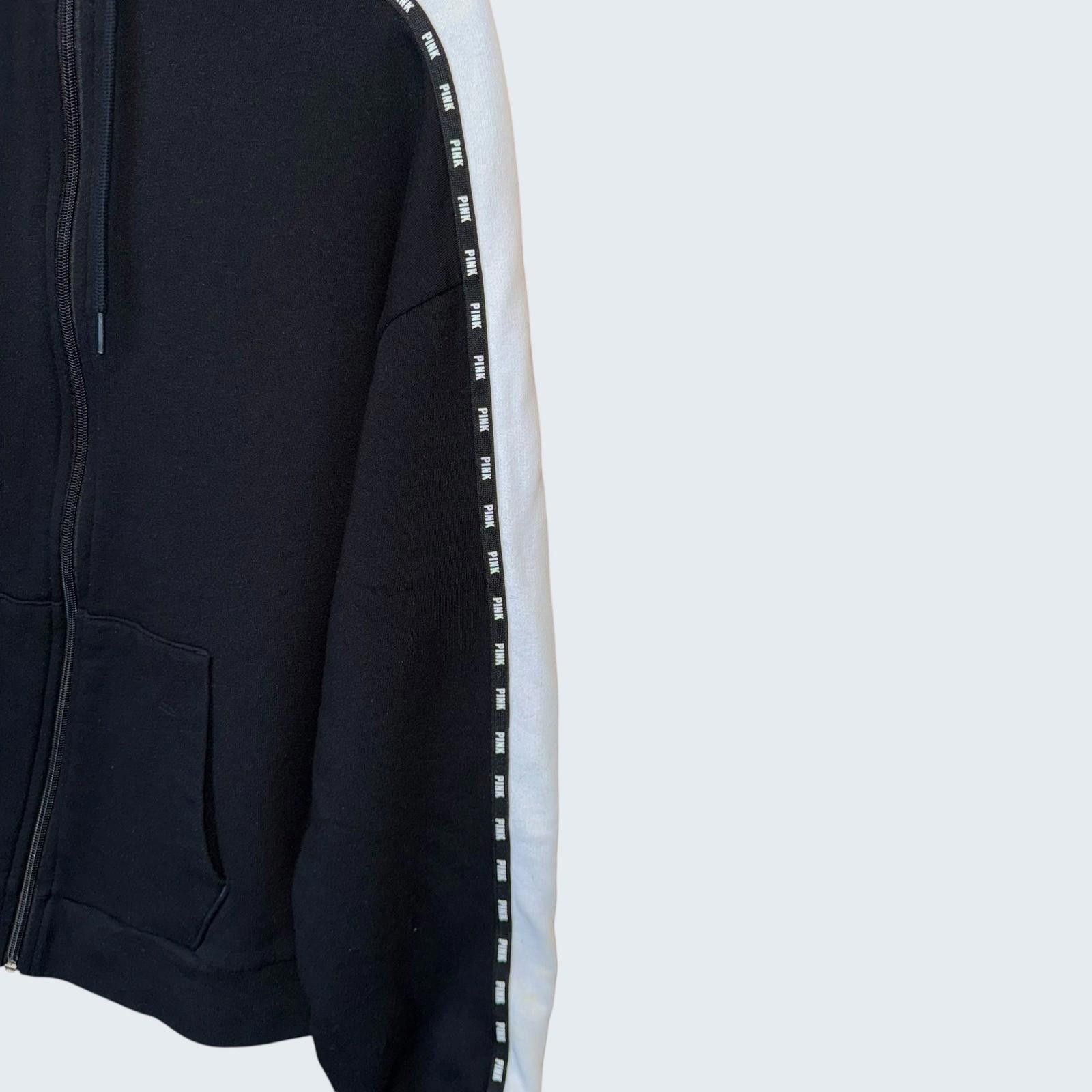 Other PINK Victoria's Secret Full Zip Hoodie Black White Fur L Size L / US 10 / IT 46 - 4 Thumbnail