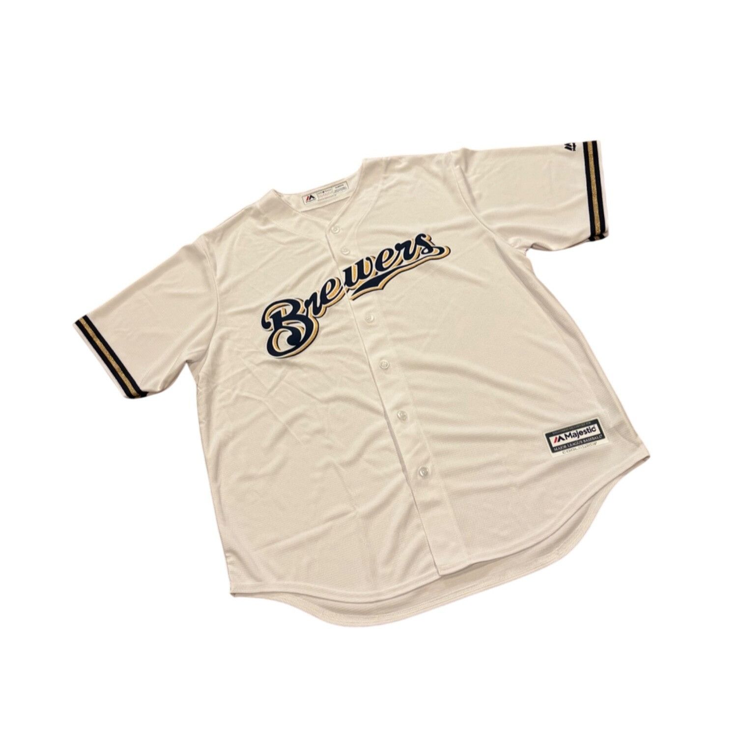 Majestic Majestic Milwaukee Brewers Cool Base MLB Baseball Jersey Whi Size US XL / EU 56 / 4 - 3 Thumbnail