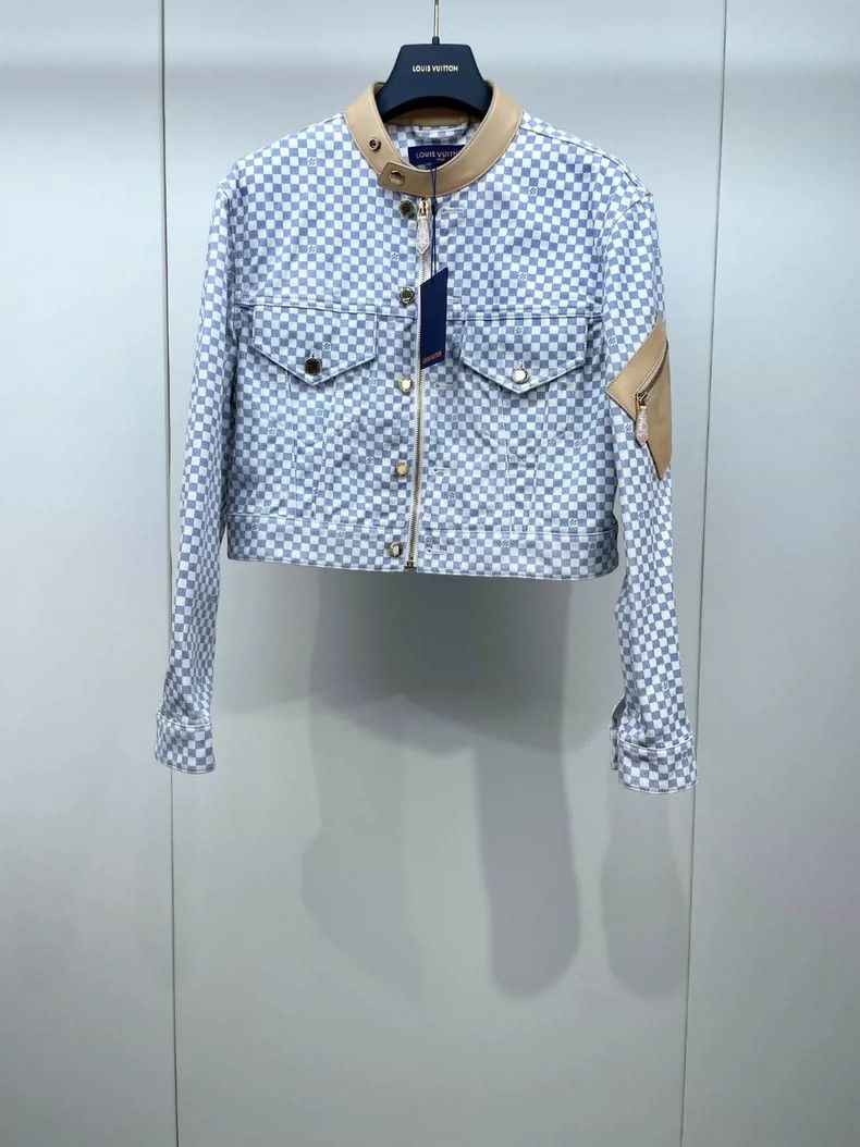 Louis Vuitton LOUIS VUITTON Classic checkerboard patchwork leather sleeve Size XS / US 0-2 / IT 36-38 - 1 Thumbnail