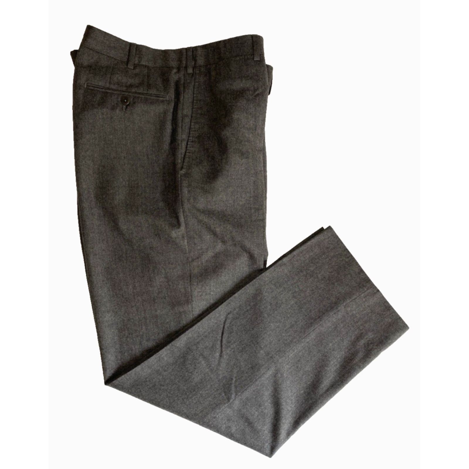 Ermenegildo Zegna VINTAGE Ermenegildo Zegna Pants Wool Dress Men's 36 Gray Size US 36 / EU 52 - 4 Thumbnail