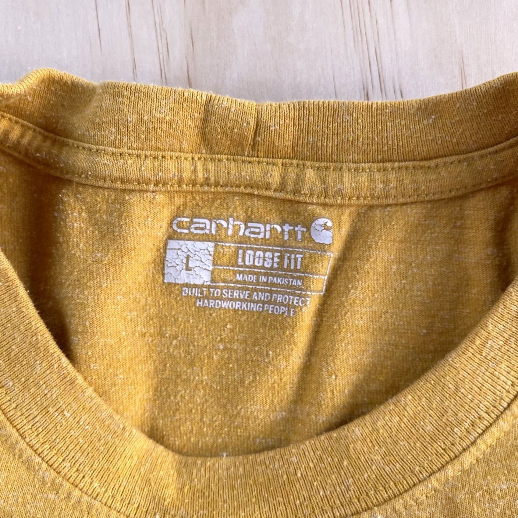 Carhartt Carhartt Shirt Mens Large Yellow Logo Workwear Graphic Tee T-Shirt Size US L / EU 52-54 / 3 - 3 Thumbnail
