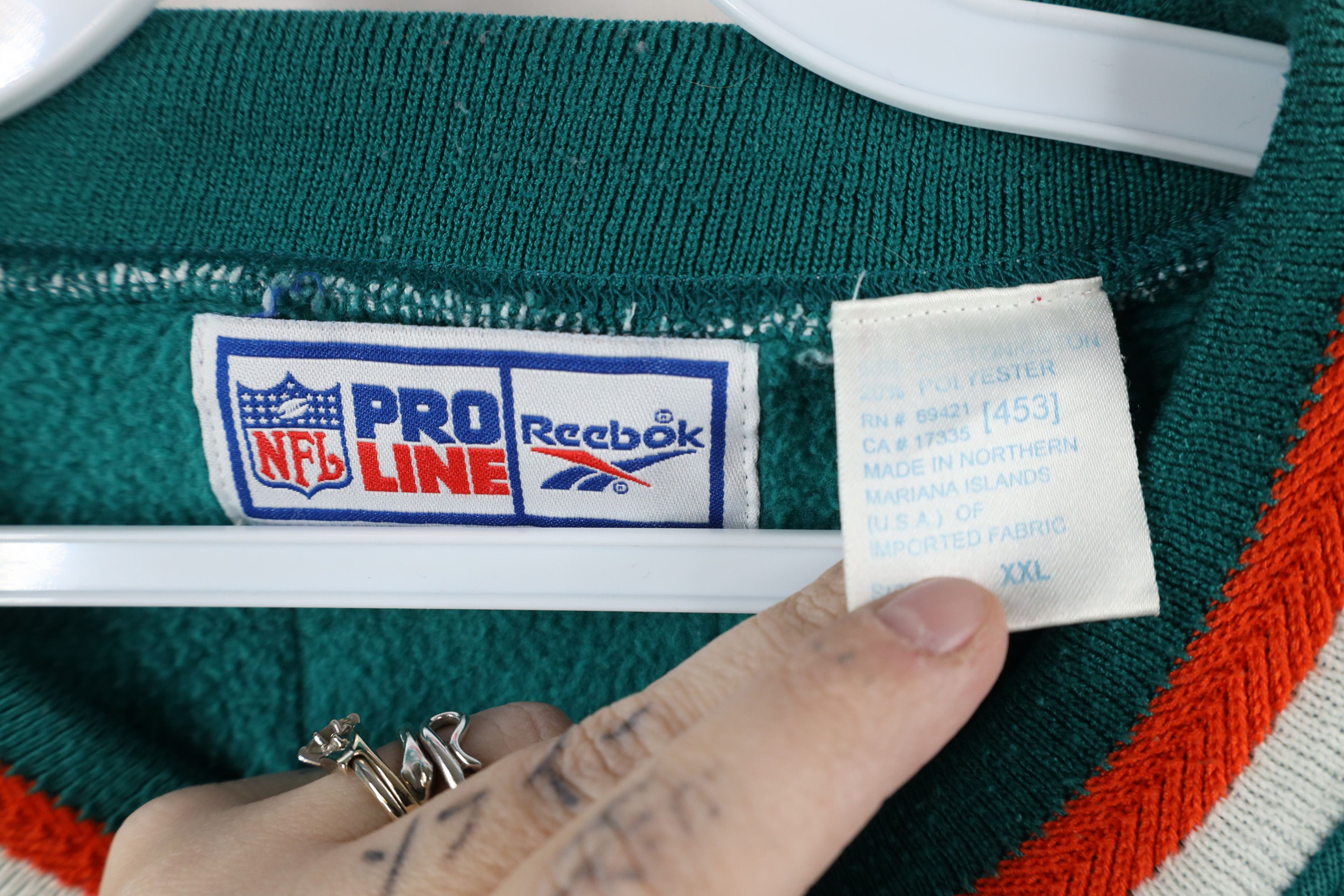 Reebok × Vintage Vintage 90s Reebok NFL Pro Line Football Sweatshirt US Size US XXL / EU 58 / 5 - 8 Thumbnail