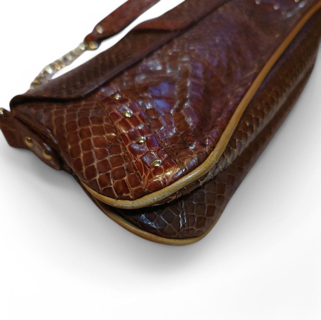 Dolce & Gabbana - Vintage Brown Python Handbag Shoulder