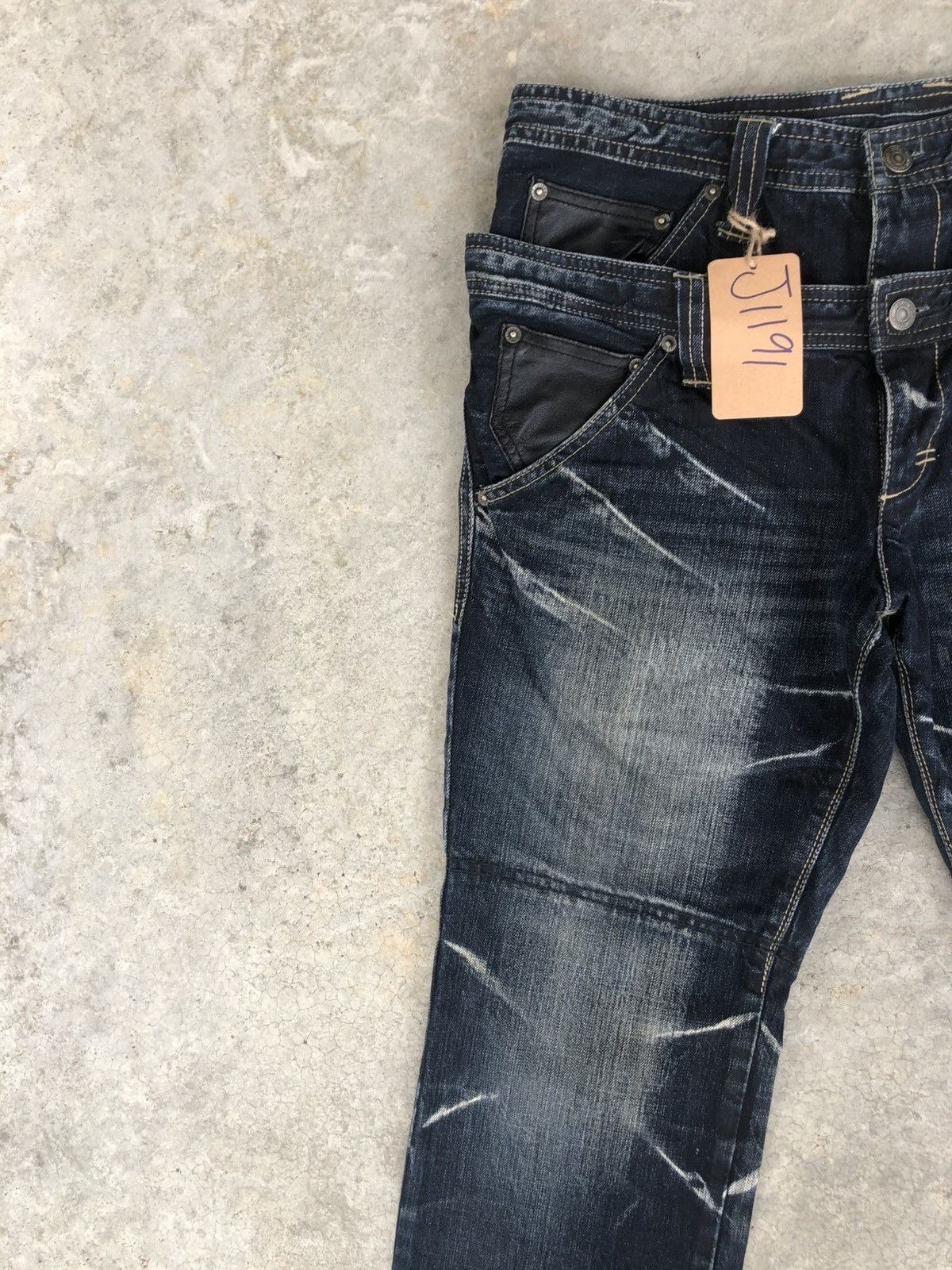 PPFM Japanese PPFM Double Waist Distressed Denim Size US 34 / EU 50 - 4 Thumbnail