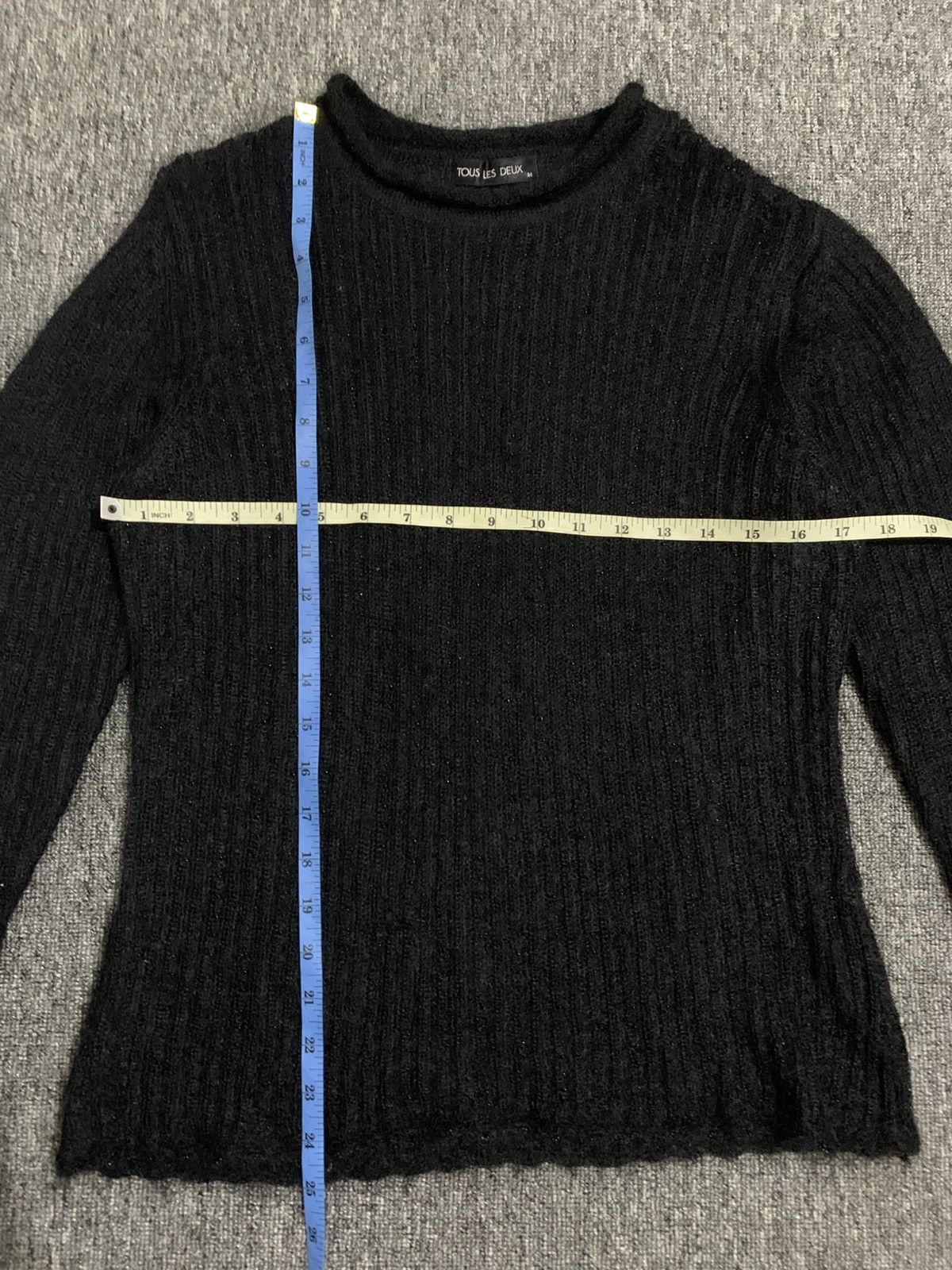 Japanese Brand TOUS LES DEUX Mohair Japenese Grungge Sheer Long Sleeve Size US M / EU 48-50 / 2 - 8 Thumbnail