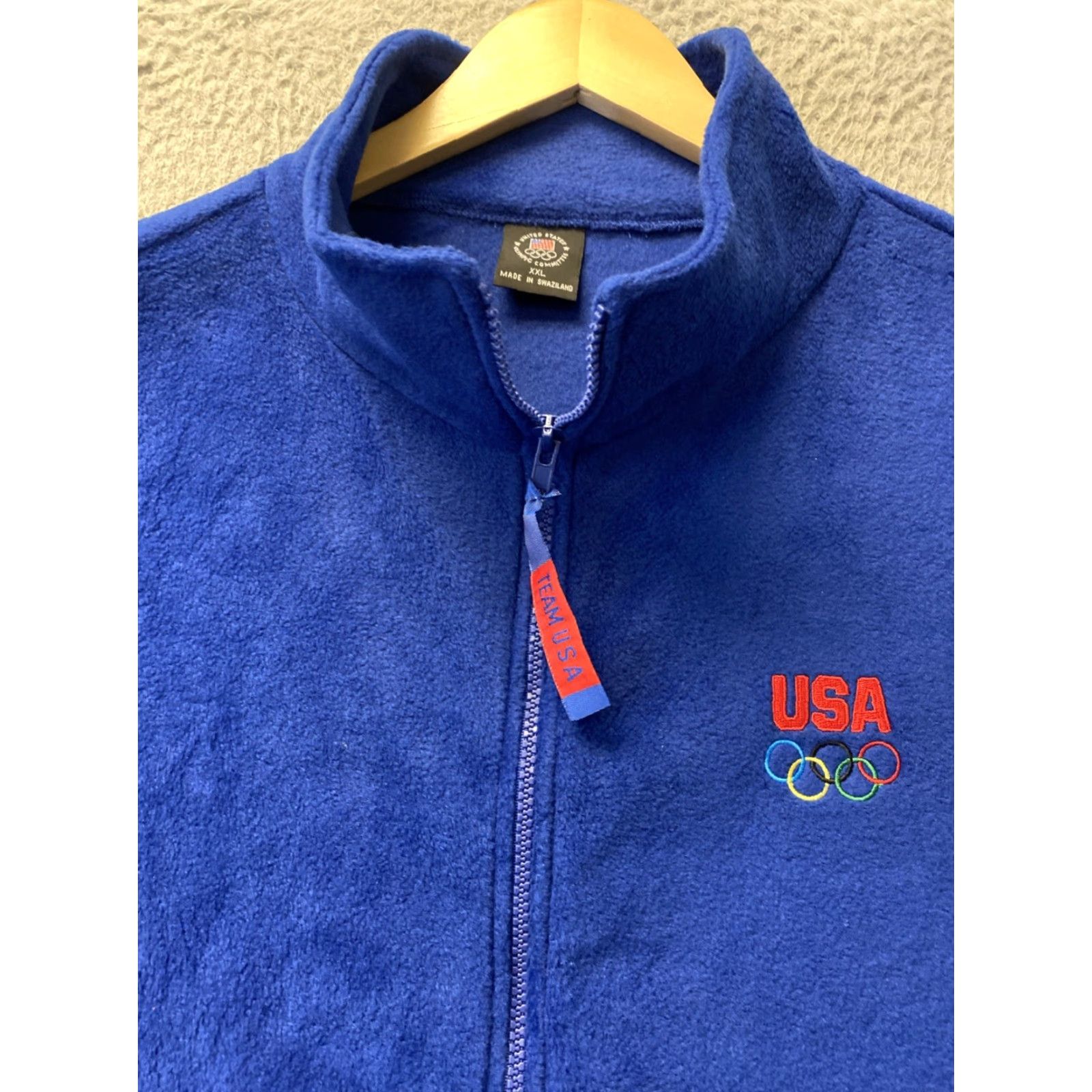 Vintage Mens USA America Olympics Zip Up Blue America Fleece Vest Jacket XXL 148-18 Size US XXL / EU 58 / 5 - 3 Thumbnail