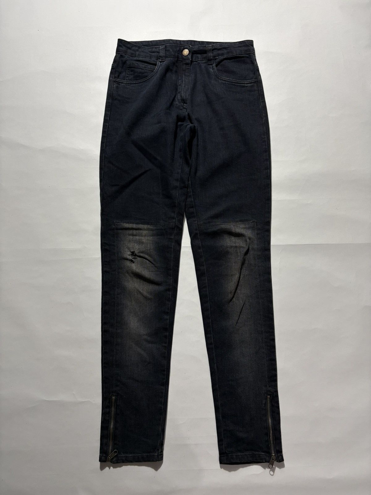 MM6 MM6 MAISON MARGIELA 2010 ANKLE ZIP DISTRESSED JEANS Size 28" / US 6 / IT 42 - 1 Thumbnail