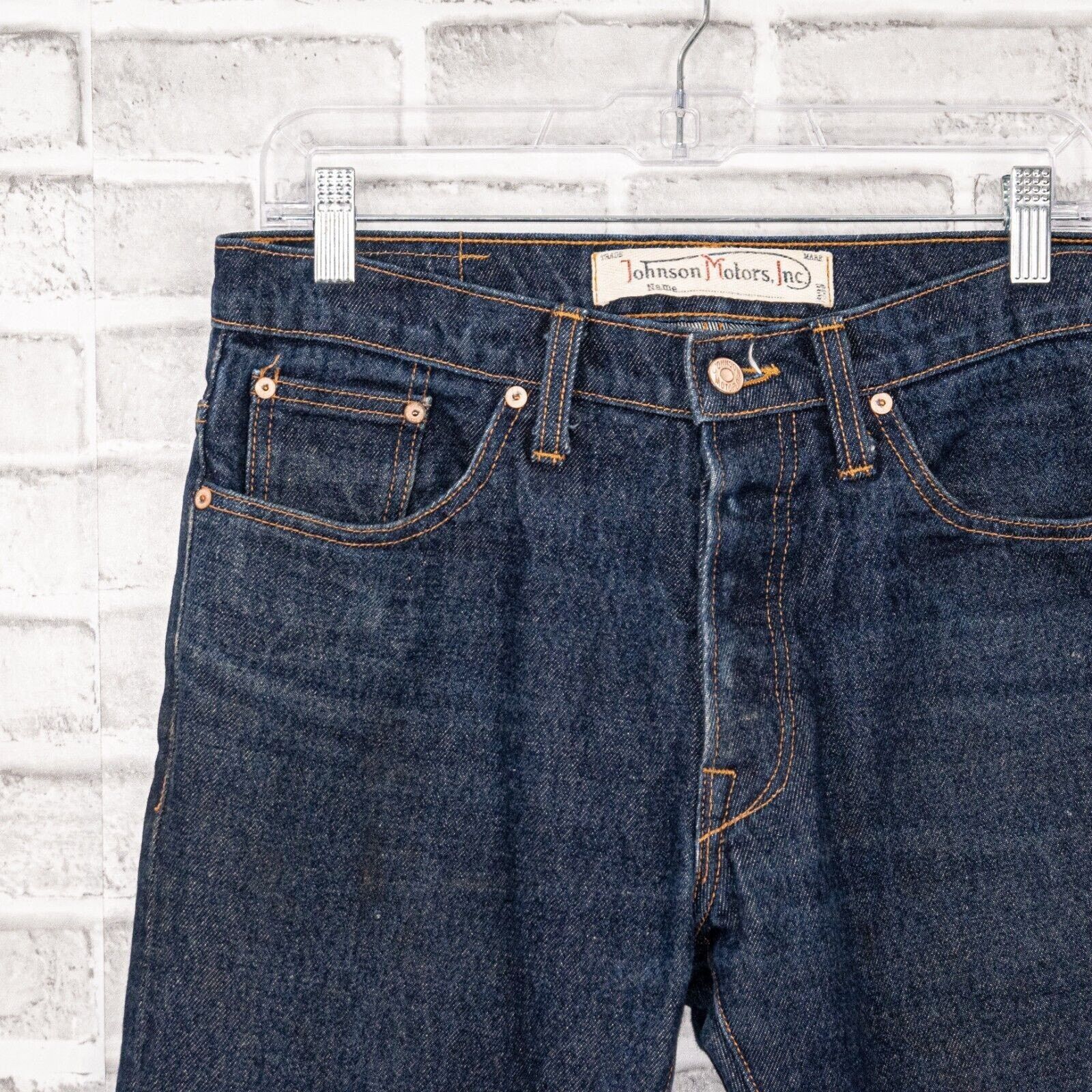 Johnson Motors Johnson Motors Inc Regid Denim Jeans indigo blue button fly Size US 32 / EU 48 - 8 Thumbnail