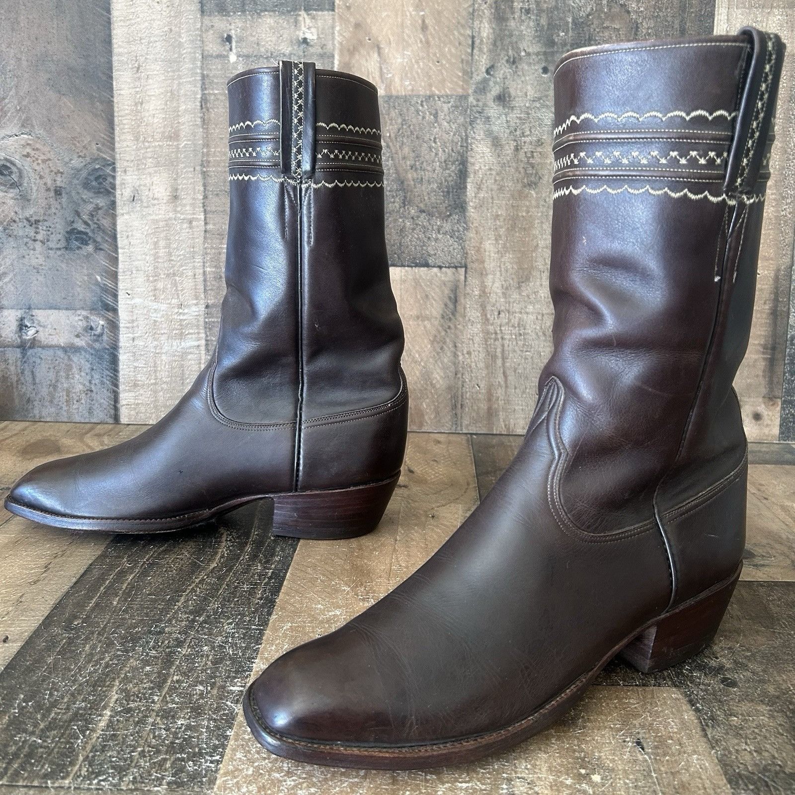Lucchese Lucchese San Antonio Vintage Cowboy Boots Mens 9.5 EE Size US 9.5 / EU 42-43 - 11 Thumbnail