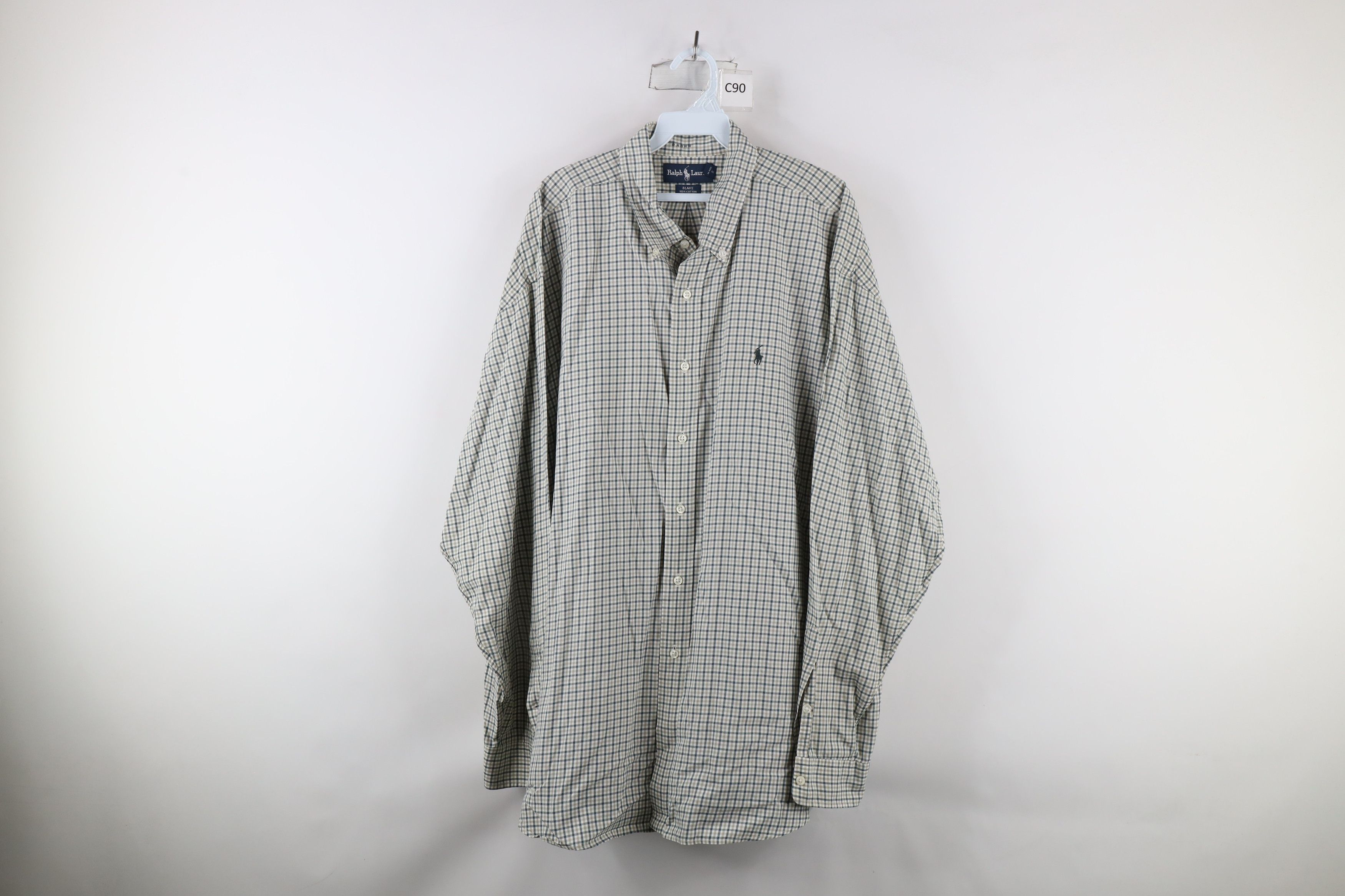 Ralph Lauren × Vintage Vintage 90s Ralph Lauren Collared Button Down Shirt Plaid Size US XXL / EU 58 / 5 - 1 Thumbnail