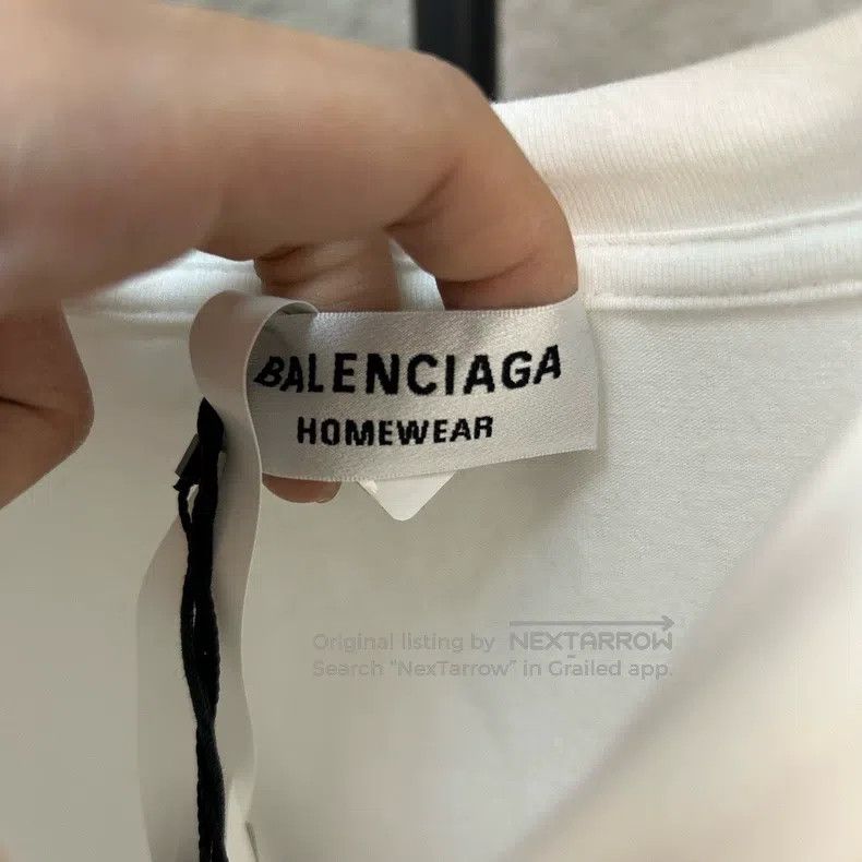 Balenciaga Balenciaga Embroidered Letter Logo Short Sleeve Size US L / EU 52-54 / 3 - 3 Thumbnail