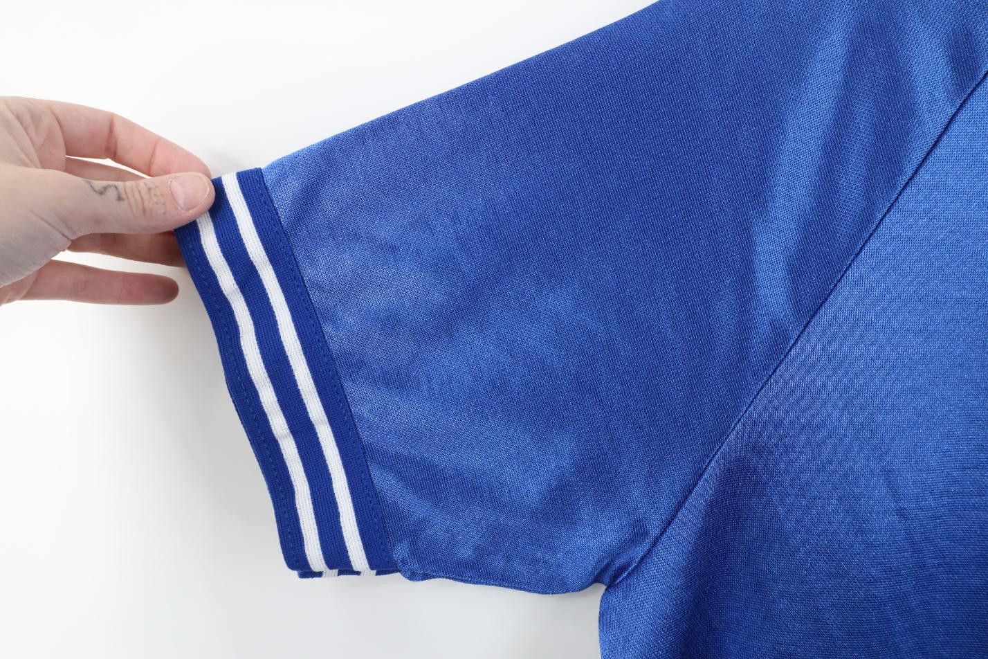 Vintage Vintage 80s 90s Silky Striped Ringer Henley T-Shirt Blue USA Size US L / EU 52-54 / 3 - 8 Thumbnail