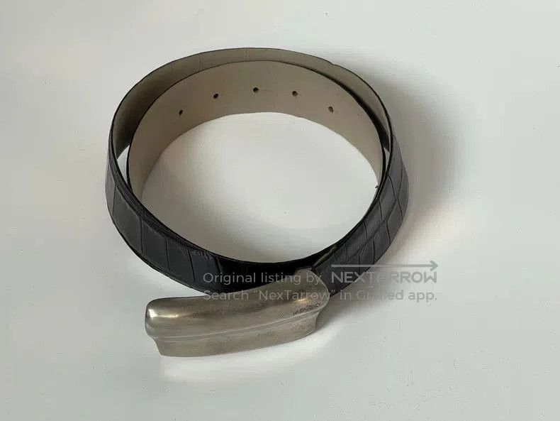 Kenzo Kenzo 1999FW Runway Black Leather Belt. Size ONE SIZE - 8 Thumbnail