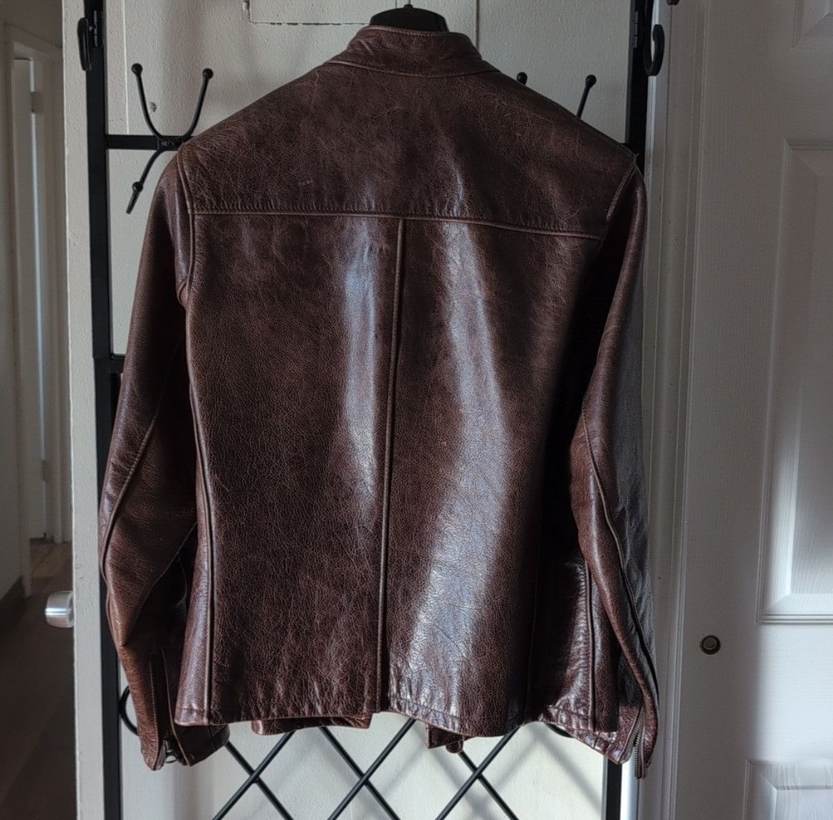 Schott Schott Brown 654 Cafe Leather Jacket (M) Size US M / EU 48-50 / 2 - 2 Thumbnail