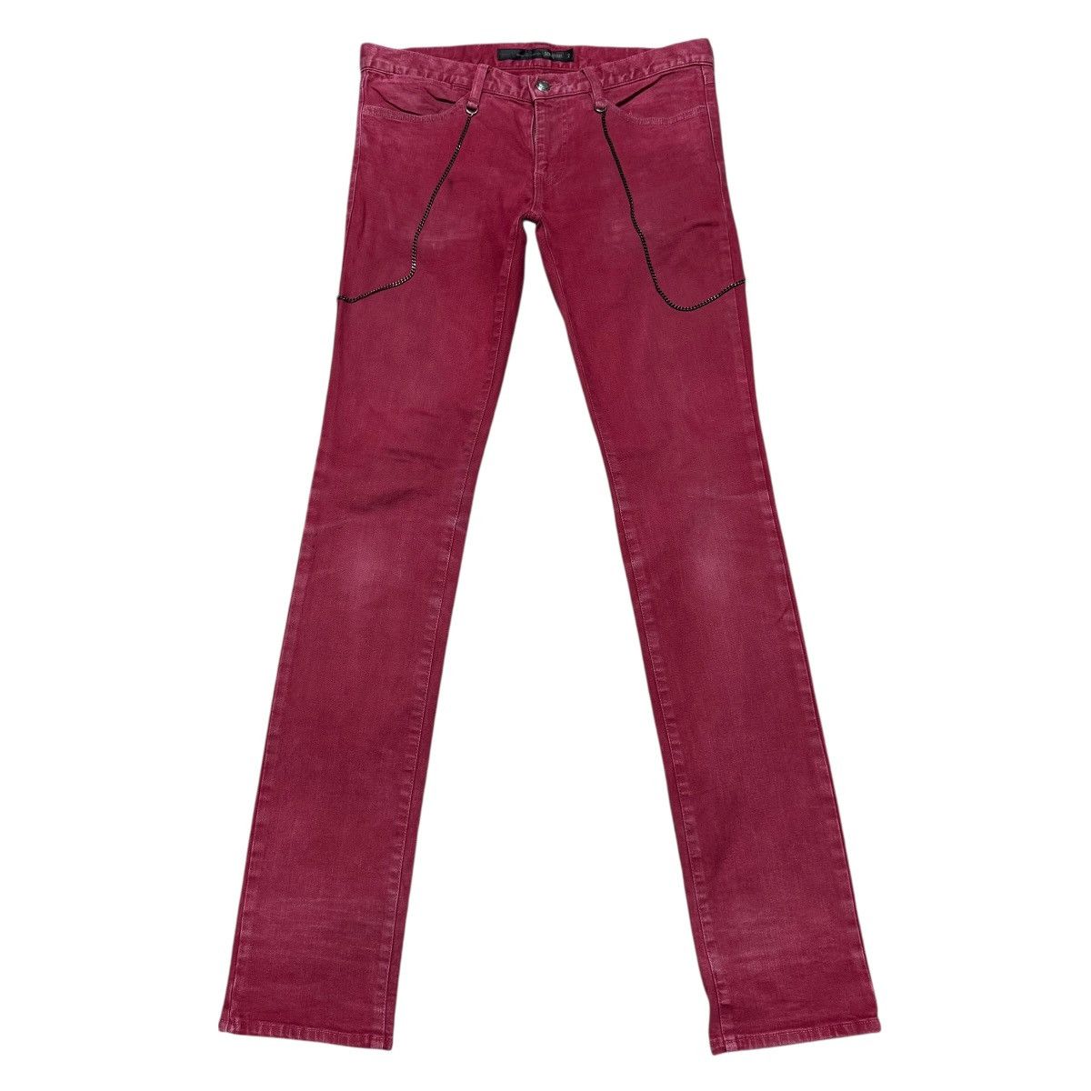 Schlussel Schlussel Brass Red Denim Skinny Jeans Size US 32 / EU 48 - 1 Thumbnail