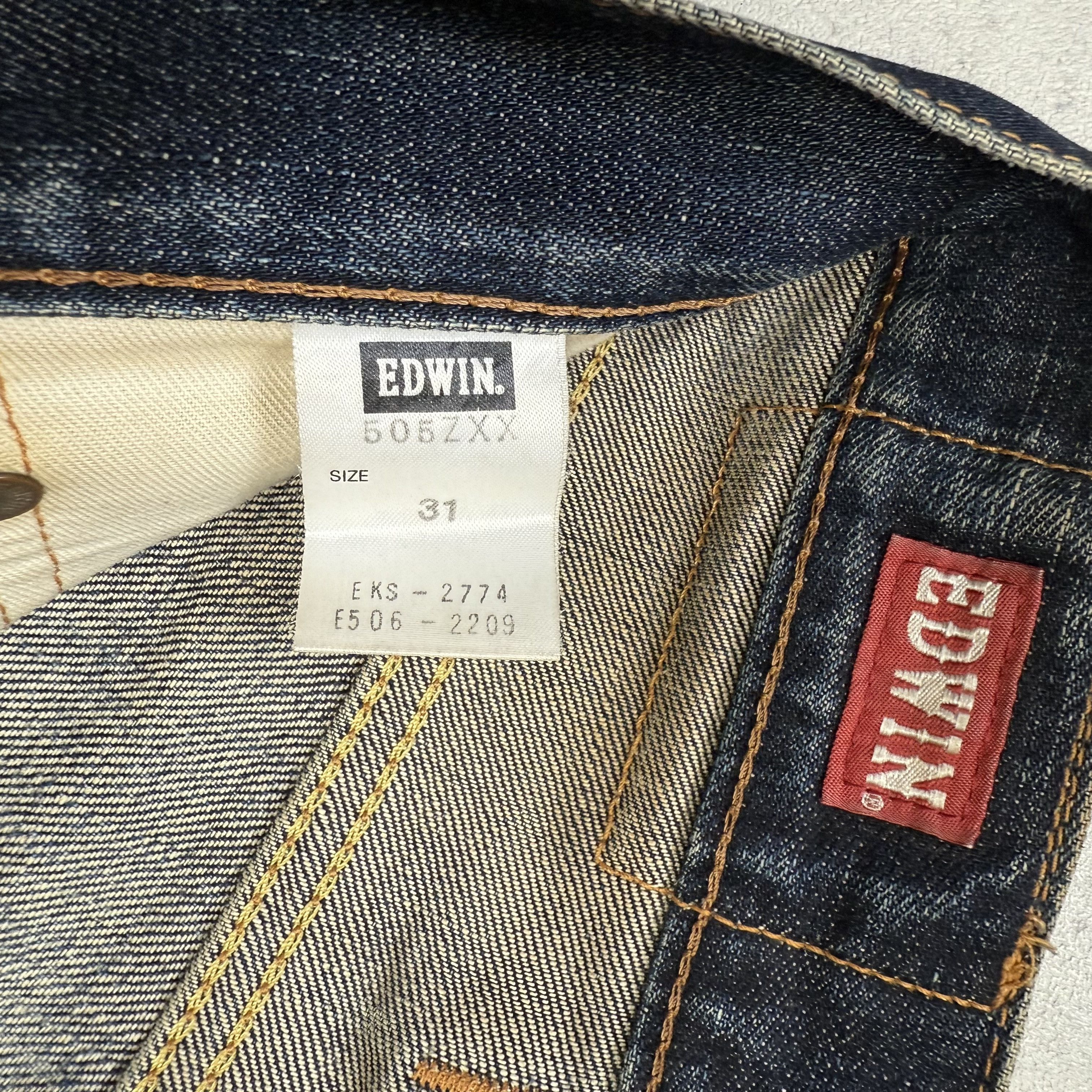 Edwin Vintage Edwin 505zxx Selvedge Distressed Denim Size US 31 - 11 Thumbnail