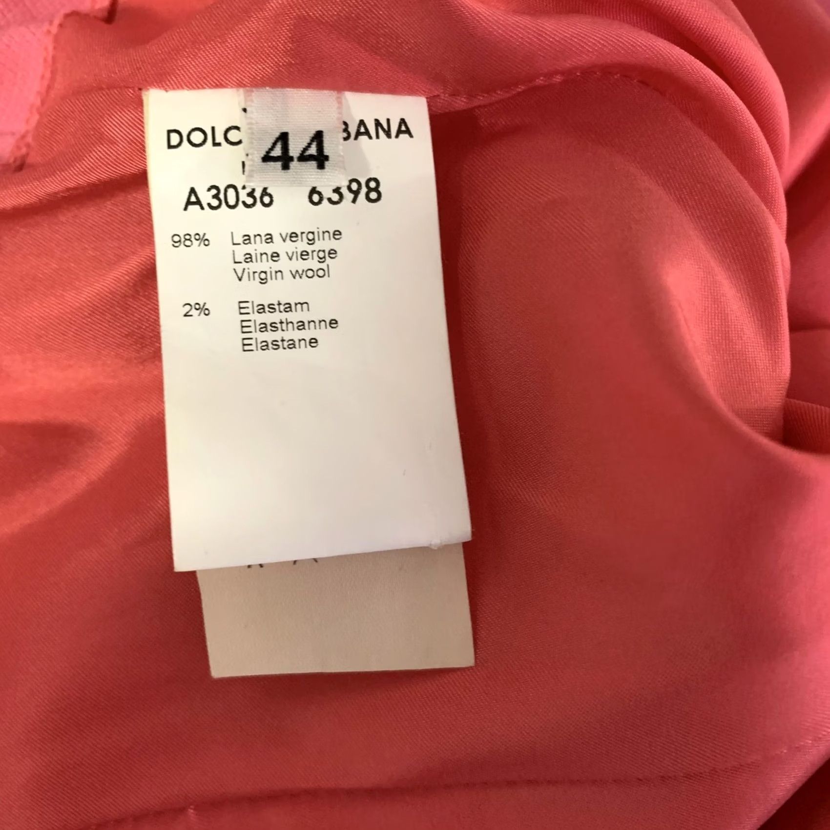 Dolce & Gabbana DOLCE & GABBANA Size S Pink Virgin Wool Sheath Knee-Length Dress Size S / US 4 / IT 40 - 6 Thumbnail