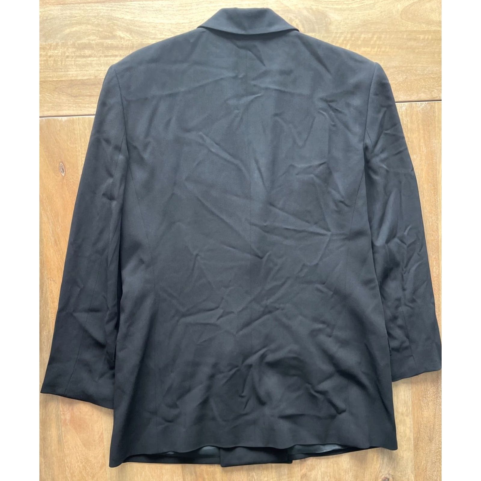 Ralph Lauren VINTAGE Ralph Lauren Blazer Womens Size 12 Black Wool/Rayon Double-Breasted Six-Button Jacket Coat Size XL / US 12-14 / IT 48-50 - 2 Thumbnail
