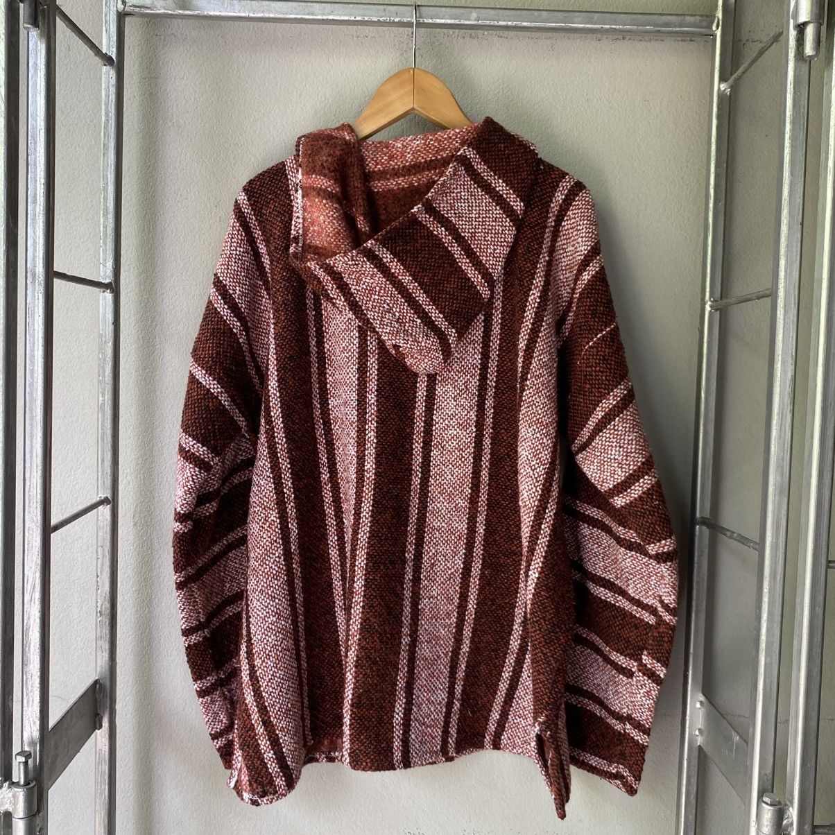 Vintage Brown & Pink Striped Baja Hoodie Size US M / EU 48-50 / 2 - 8 Thumbnail
