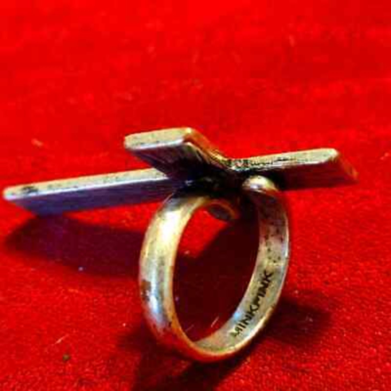 Vintage Mink Pink sz 6 silver vintage cross ring Size ONE SIZE - 4 Thumbnail